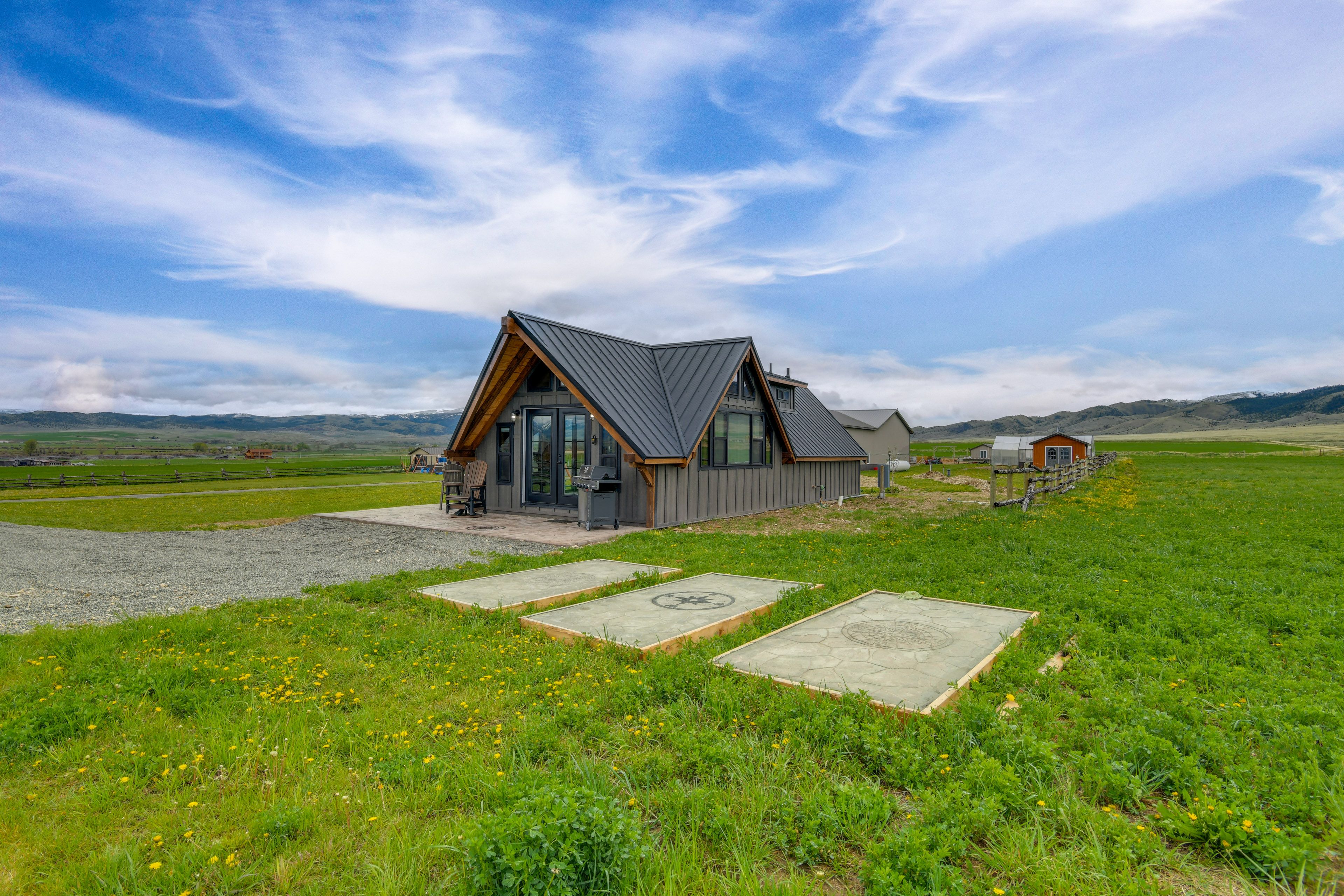 Exterior | Gas Grill | Adirondack Chairs