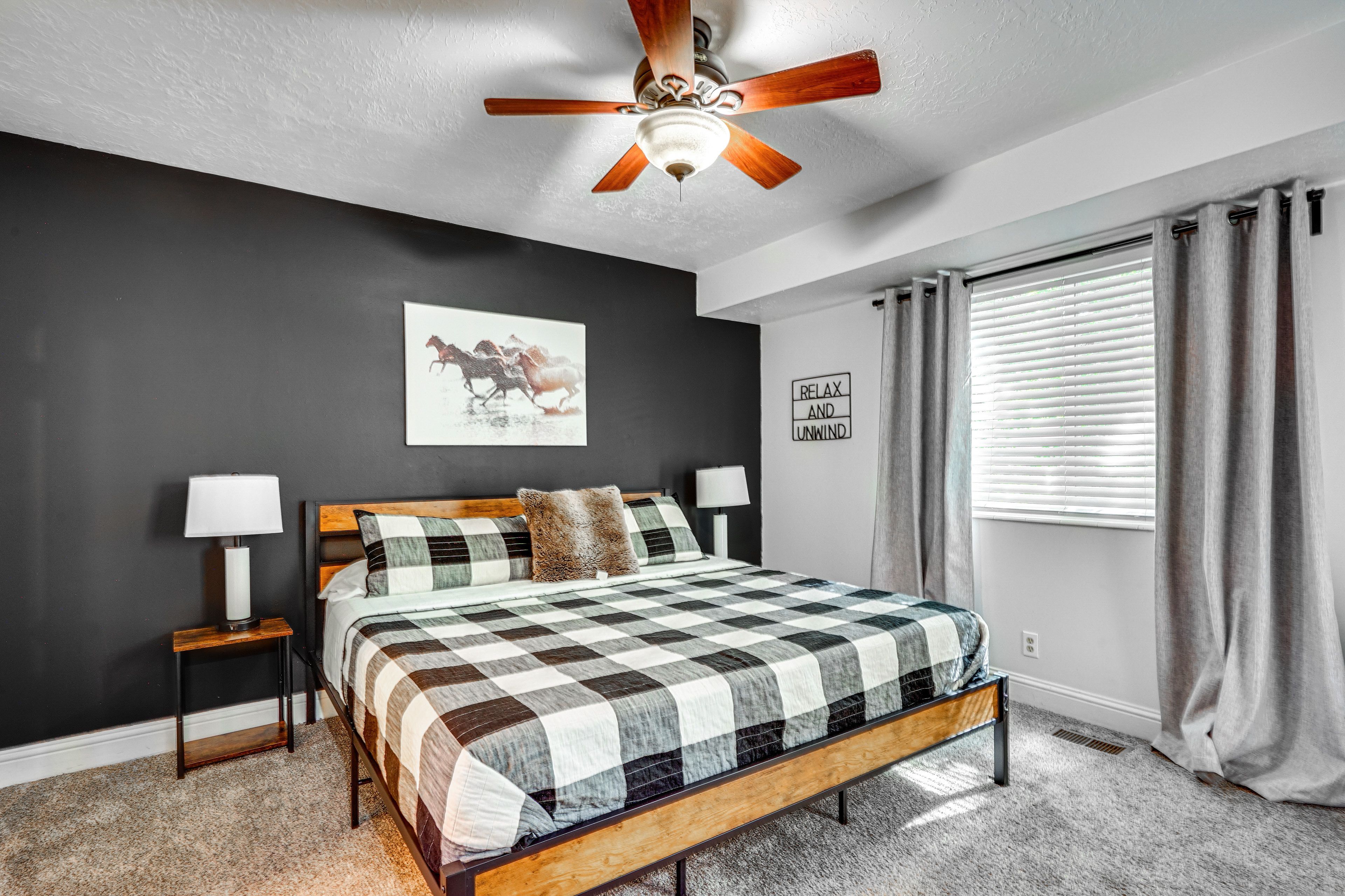 Bedroom 1 | King Bed | In-Unit Laundry | 2nd Floor