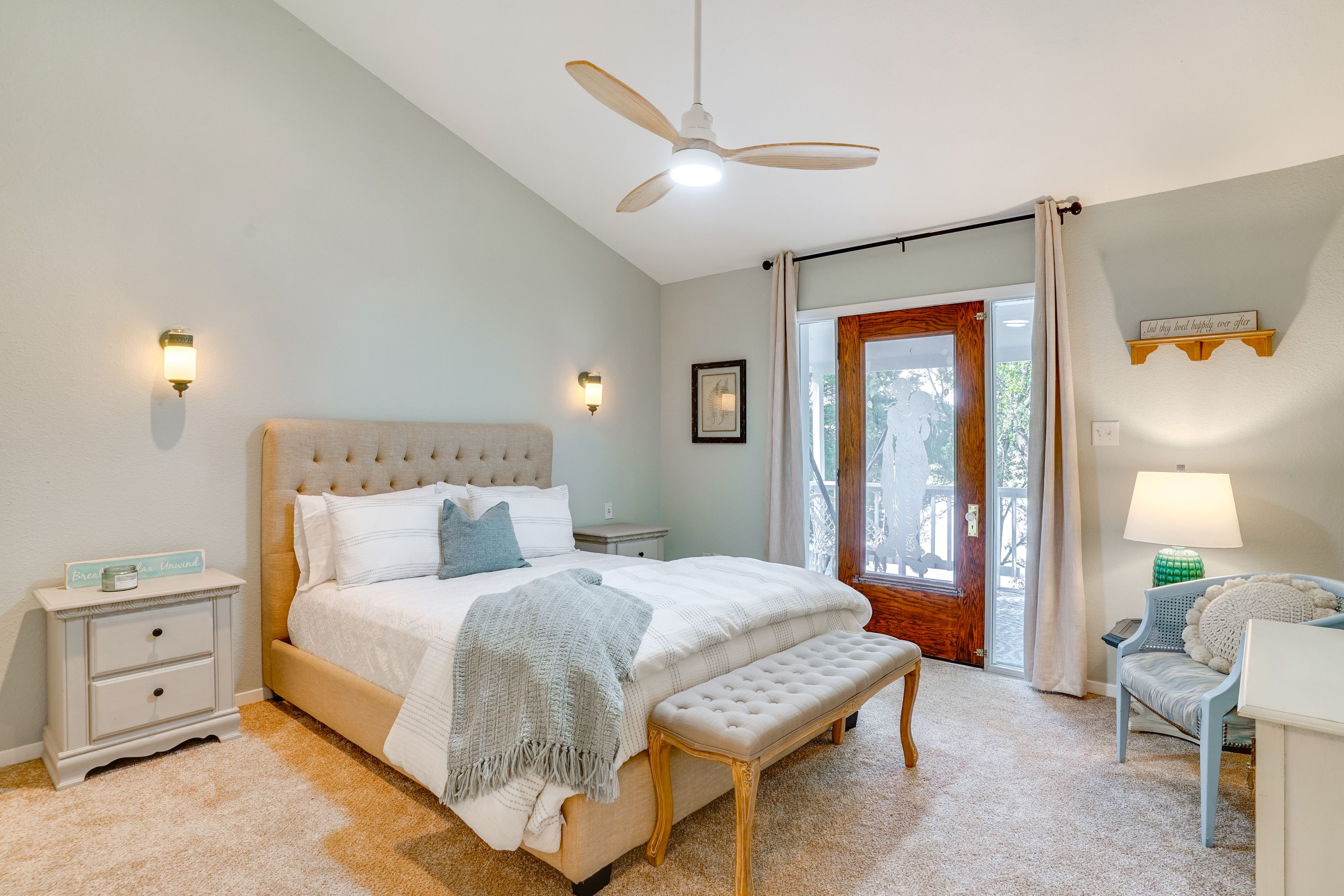 Bedroom 1 | Queen Bed | Deck Access | Linens Provided