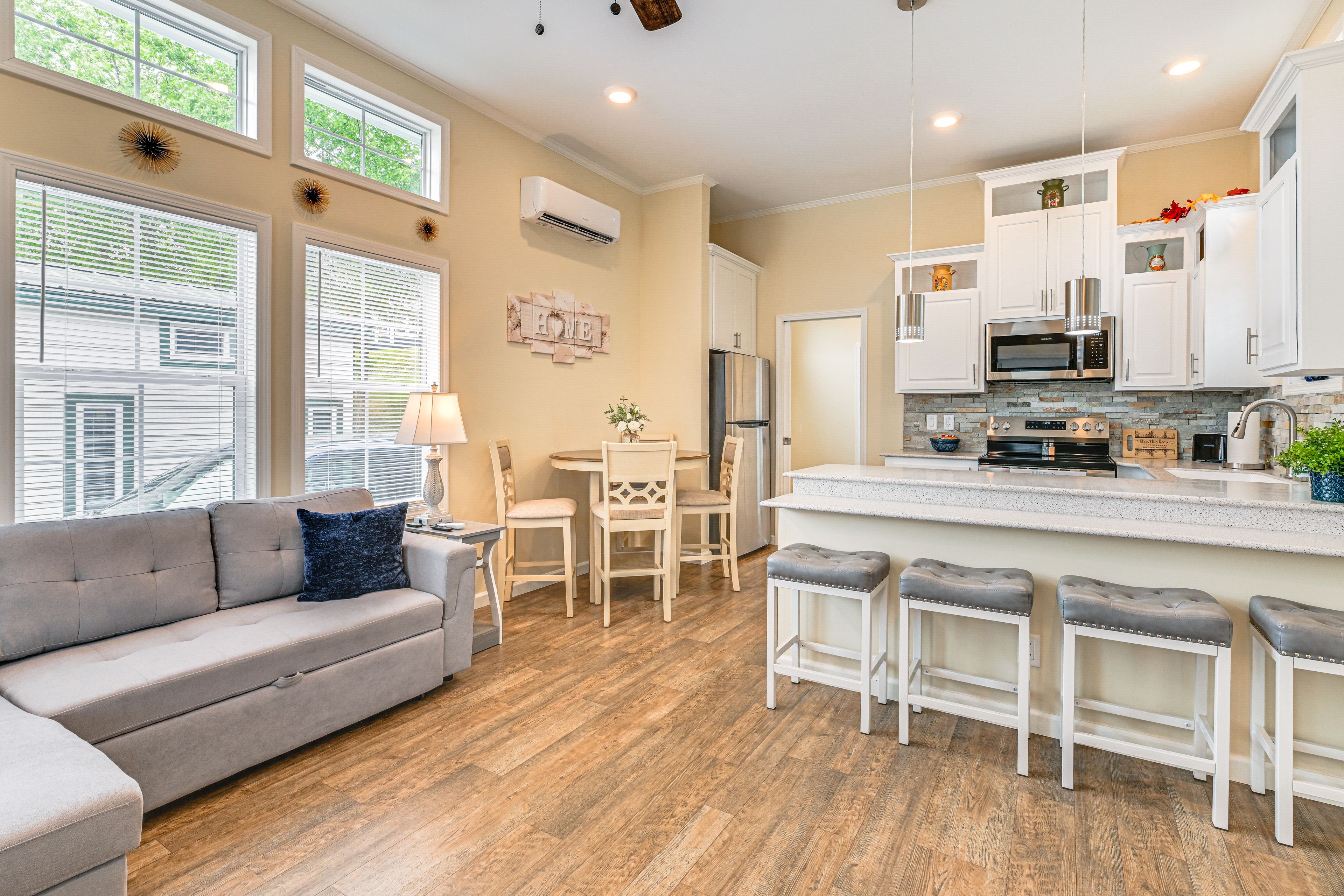 Living Room | Single-Story Home | Electric Fireplace | Smart TV