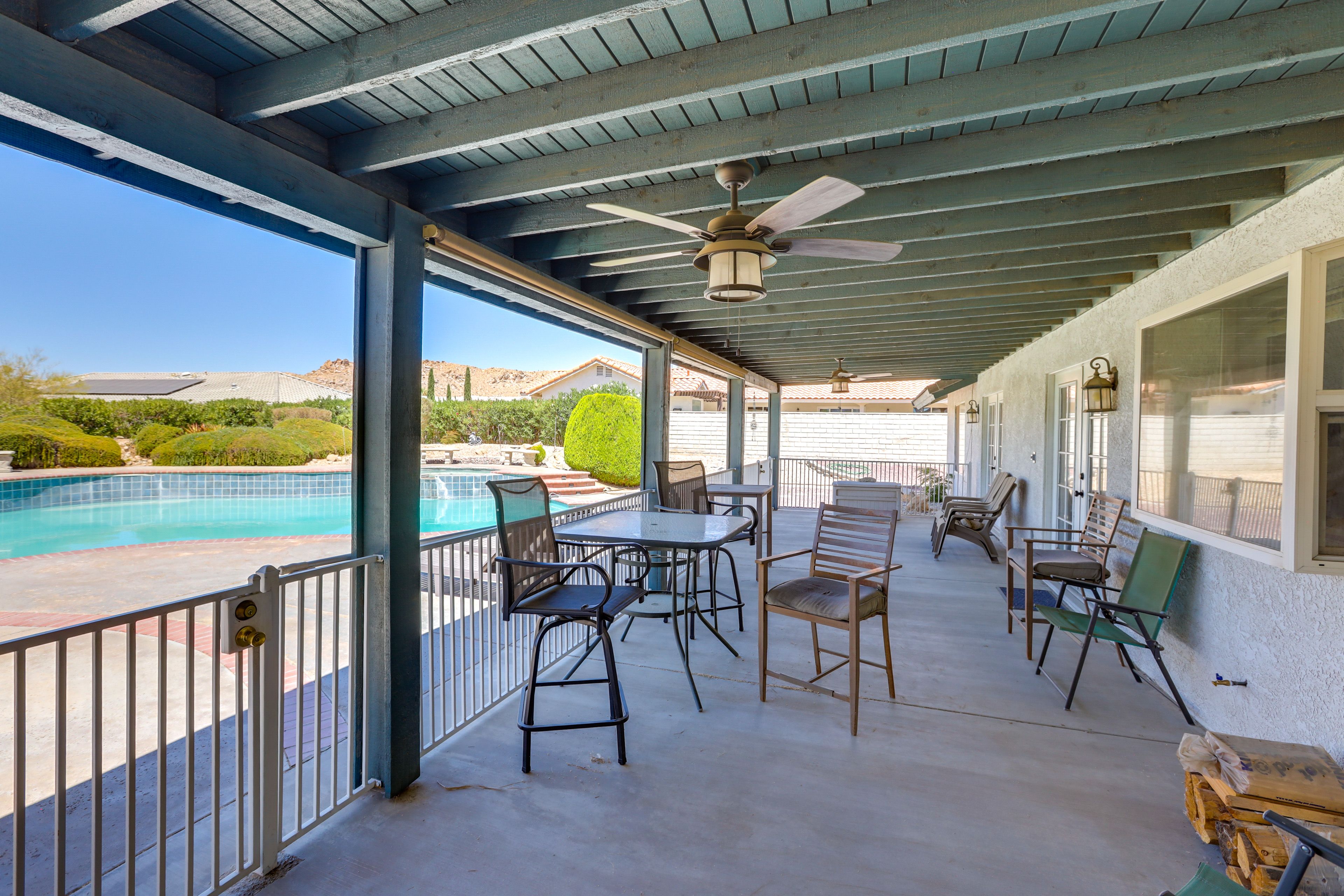 Covered Patio | Outdoor Dining | Mountain Views