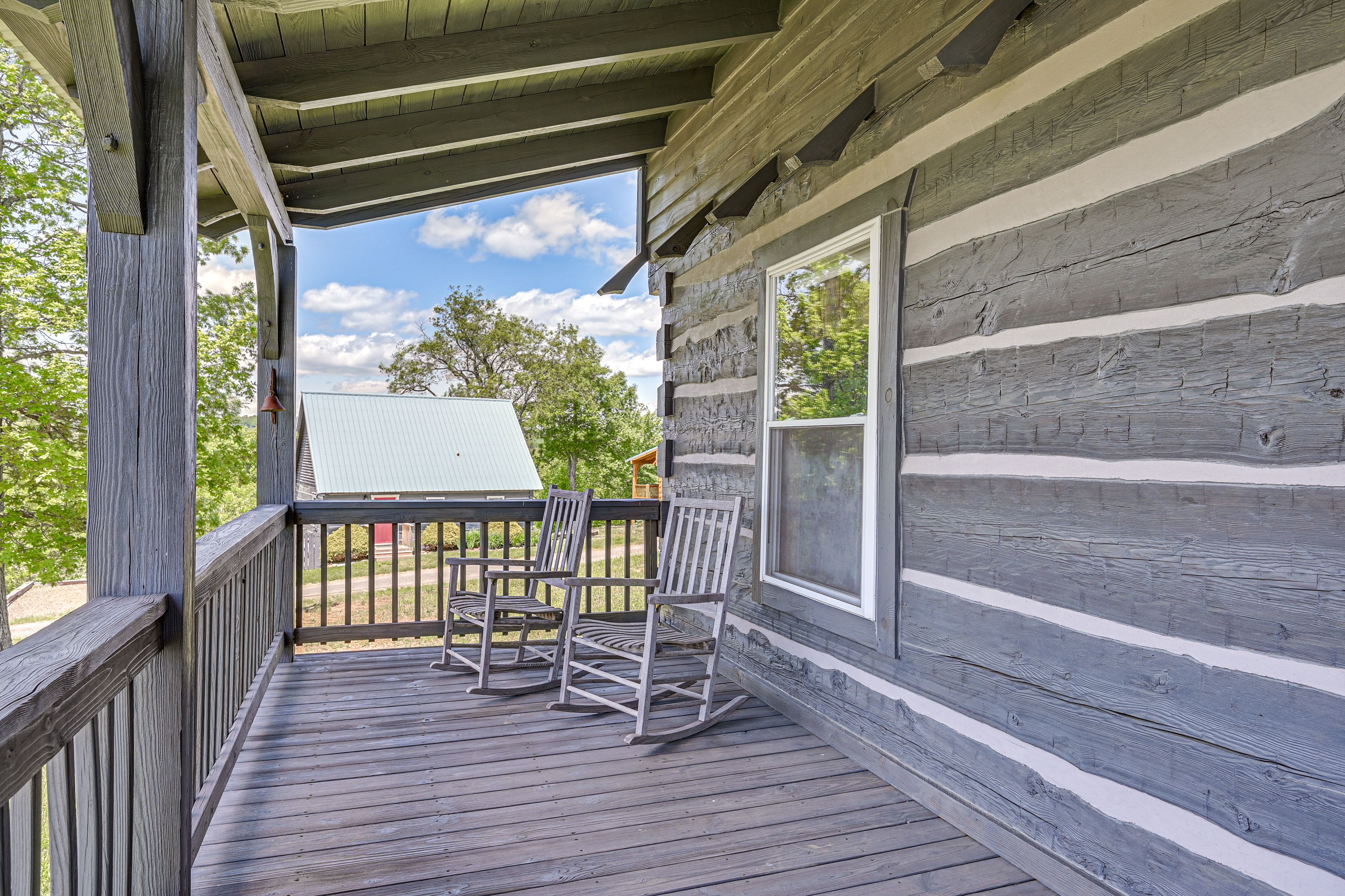 Back Porch | Rocking Chairs | 2-Story Cabin