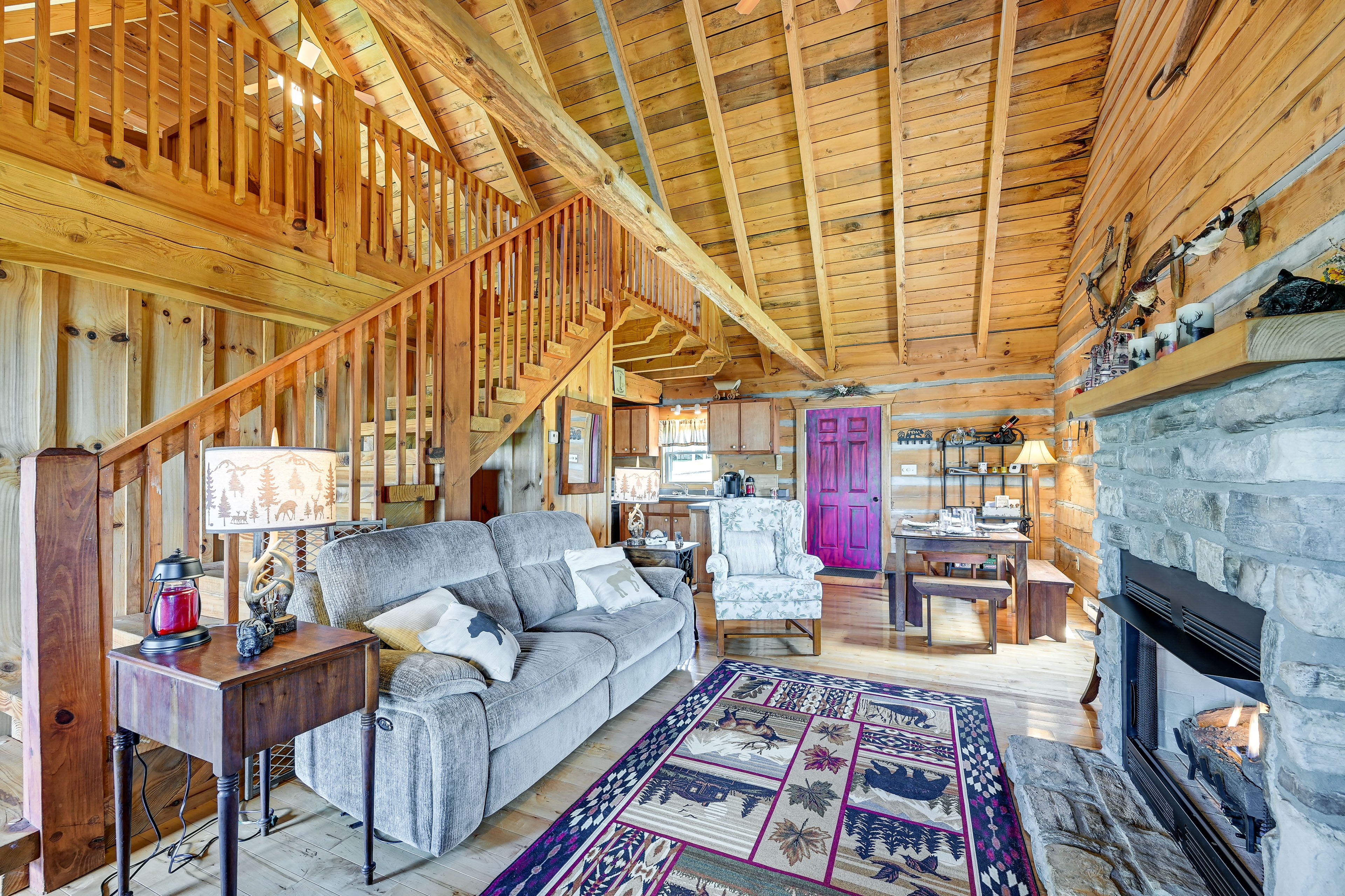 Living Room | 1st Floor | Gas Fireplace | Smart TV w/ Cable