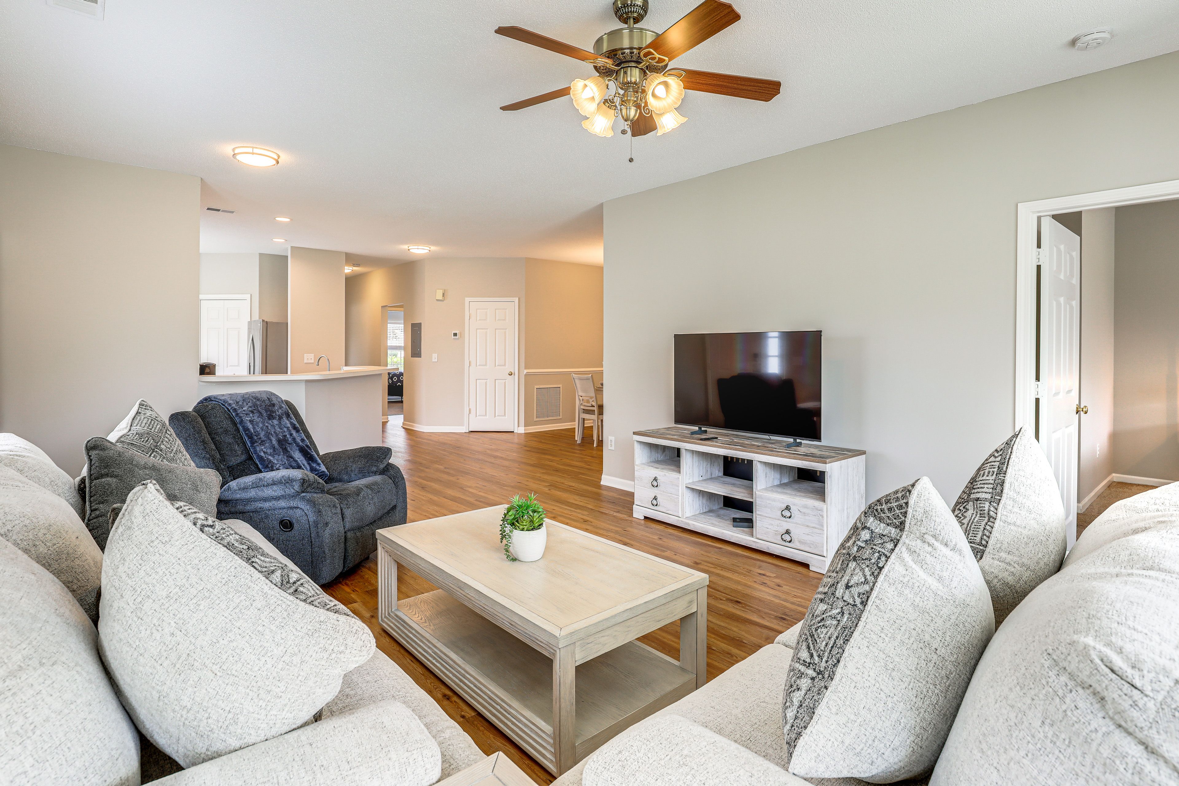 Living Room | Queen Sleeper Sofa | Central A/C & Heat | Free WiFi