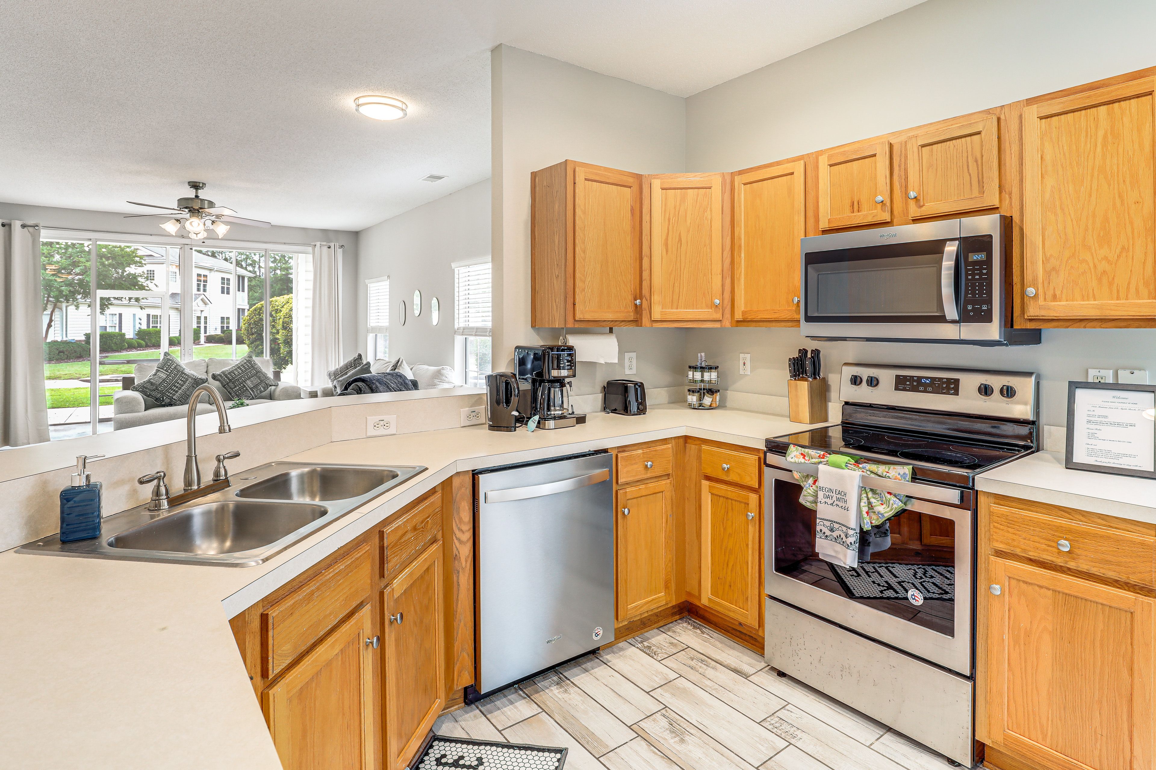 Kitchen | Single-Story Unit | 1st-Floor Condo | Drip Coffee Maker