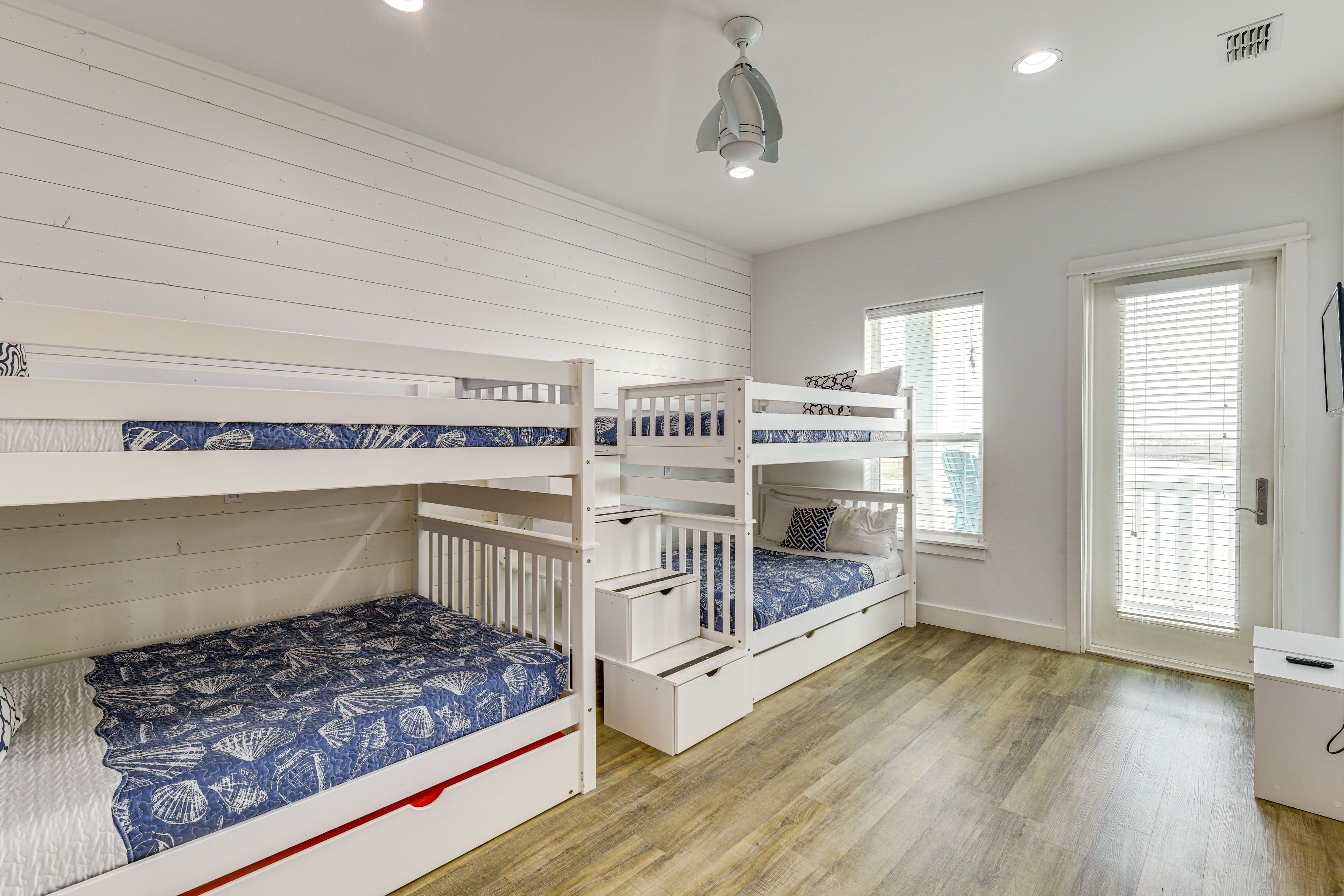 Bedroom 3 | 3rd Floor | 2 Full Bunk Beds w/ Full Trundles | Balcony Access