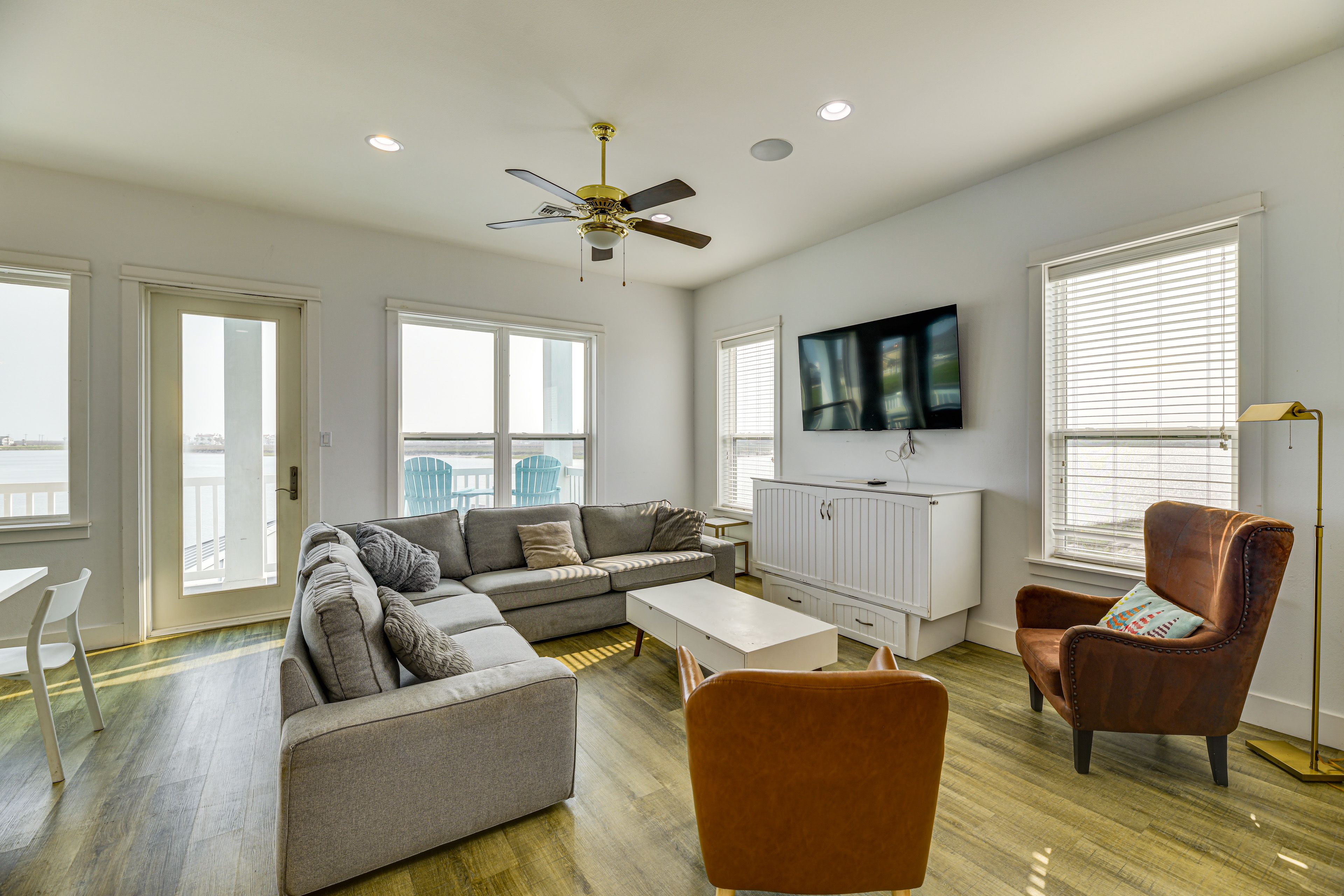 Living Room | 3-Story House | Central Heating & A/C | In-Unit Laundry
