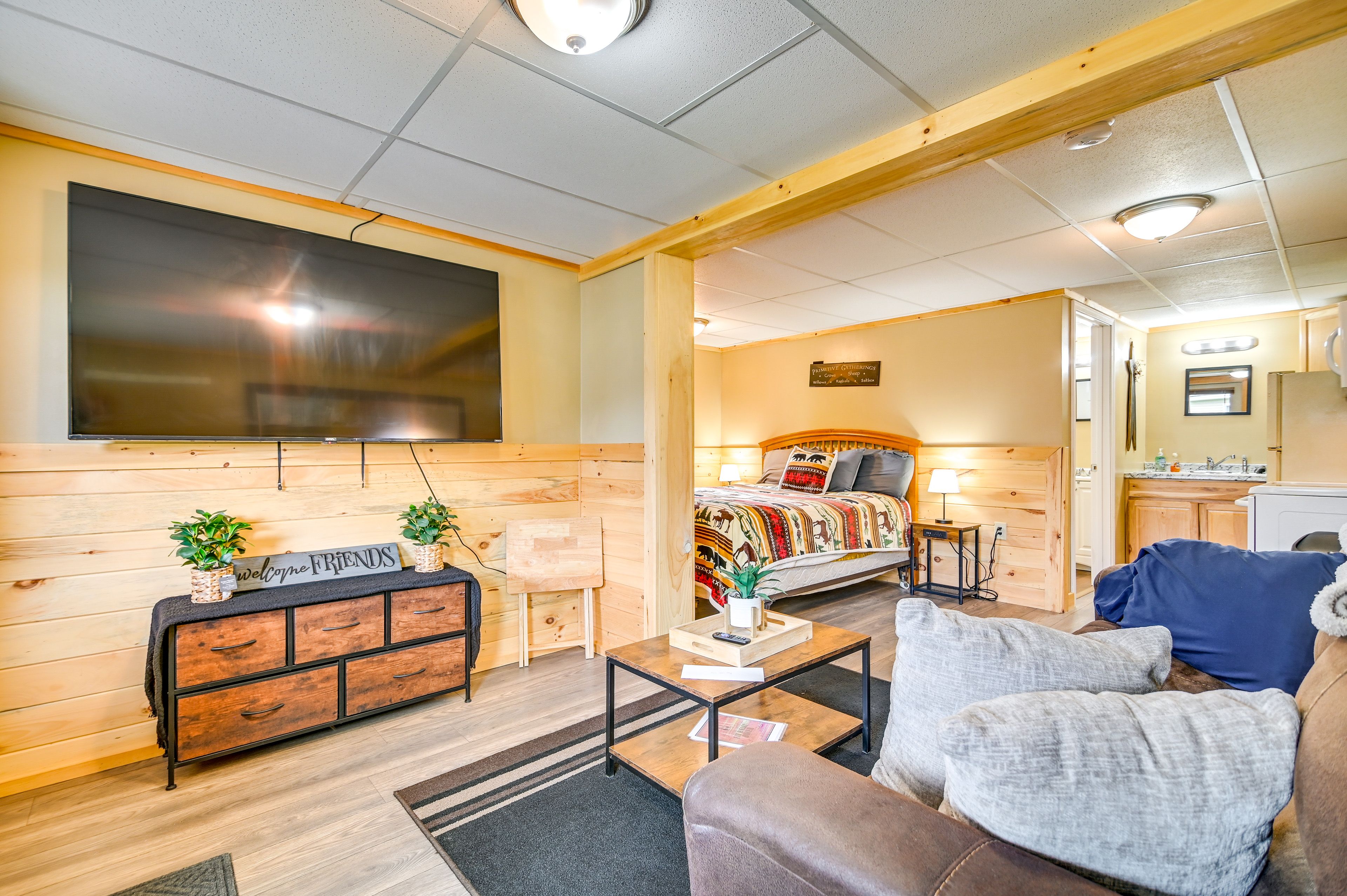 Living Area | Full Sleeper Sofa | Smart TV | Free WiFi | Window A/C