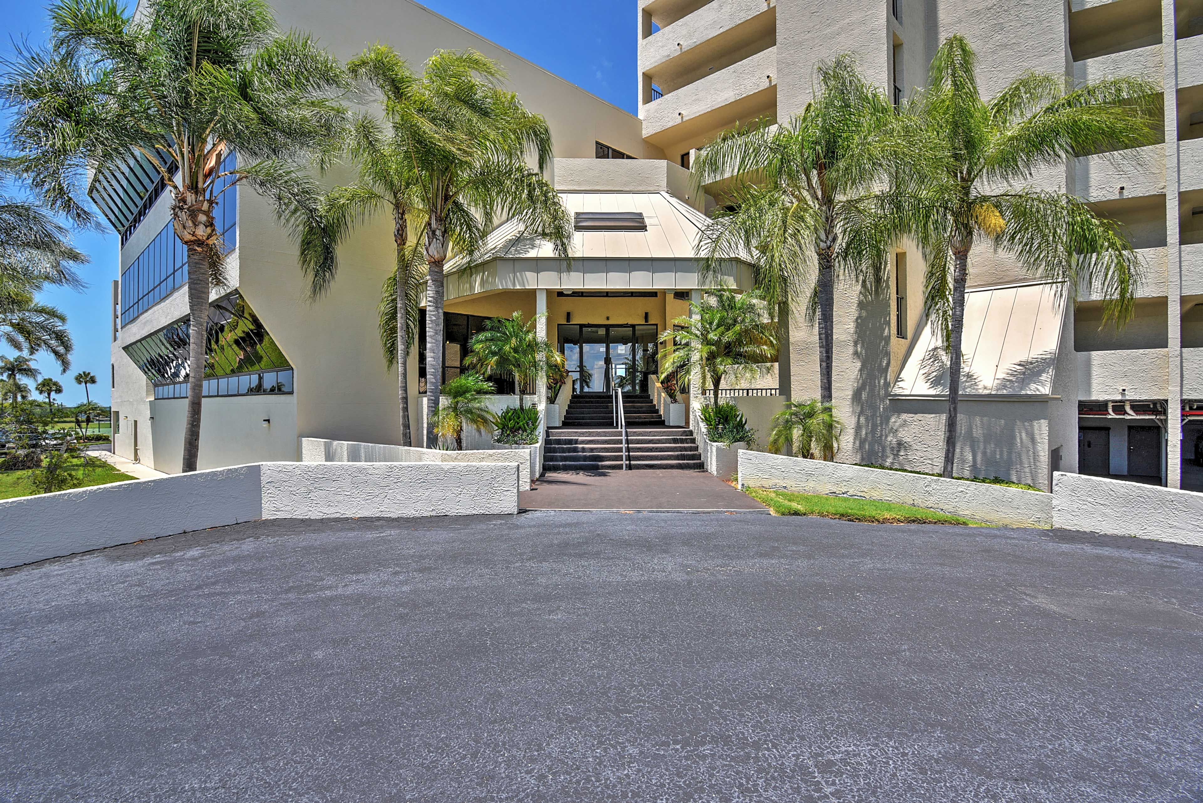 Property Exterior | Open Community Lot (First-Come, First-Served)