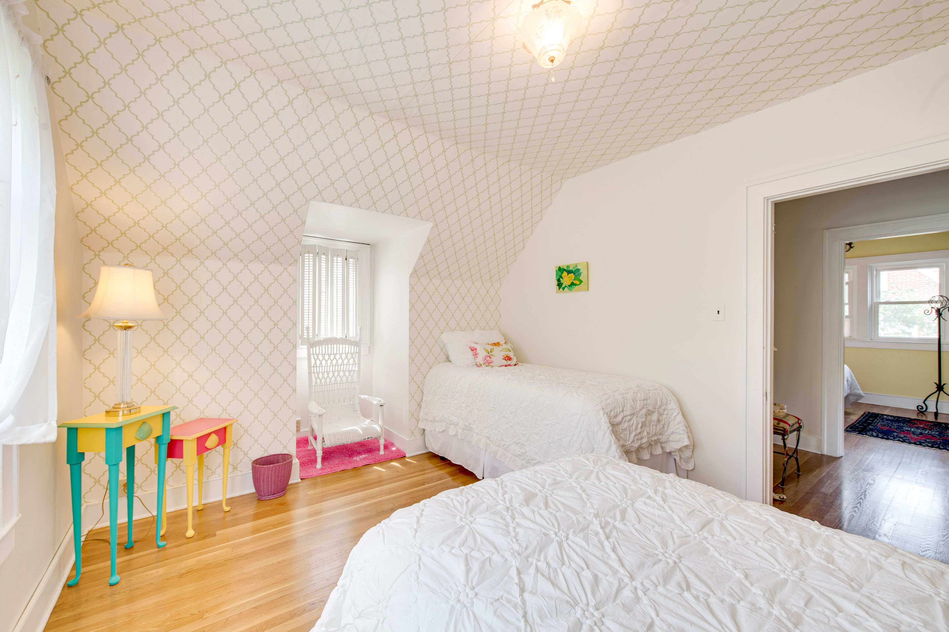 Bedroom 2 | 2 Twin Beds | Window A/C Unit | Upper Floor