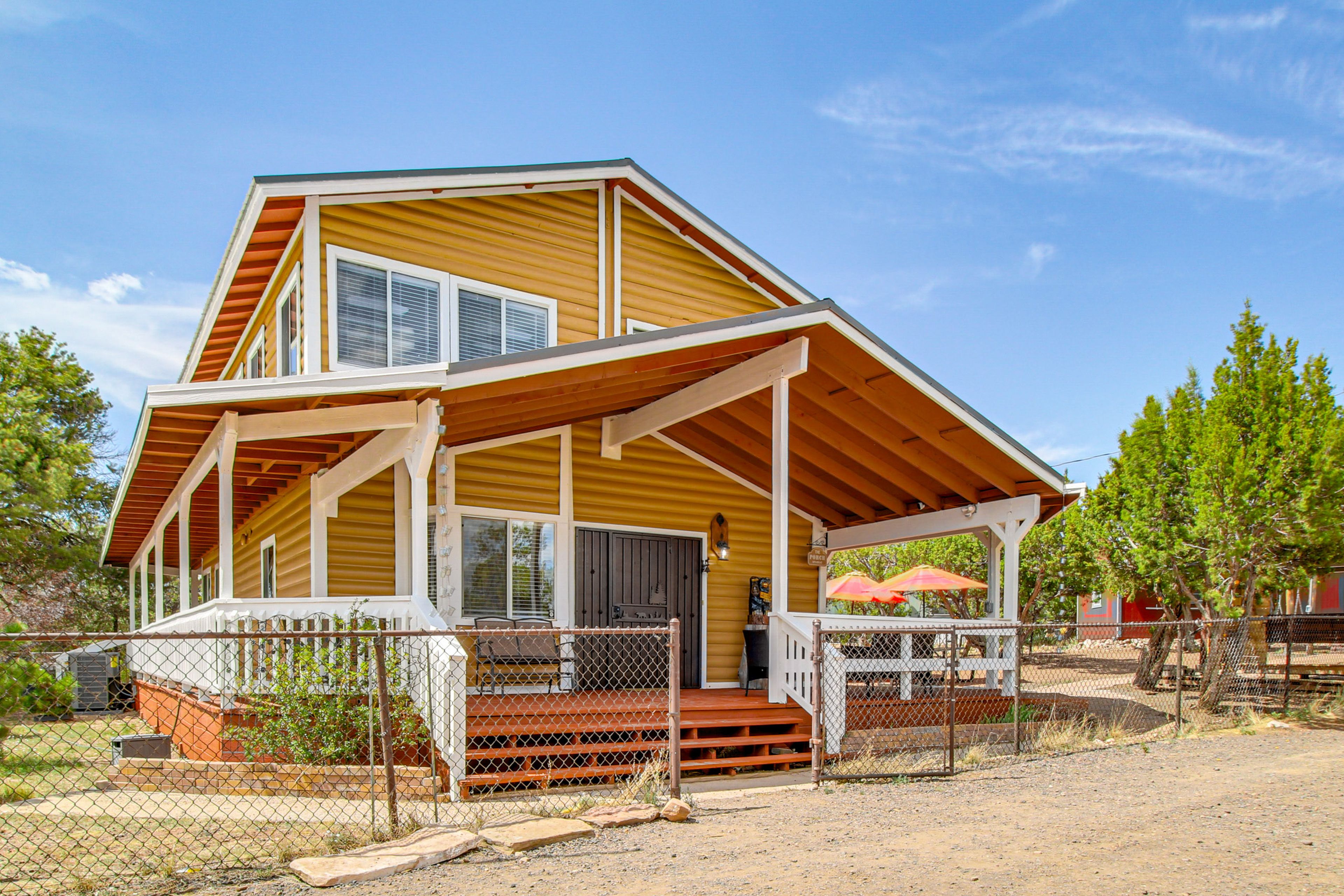 Property Exterior | 2-Story Cabin | Keyless Entry