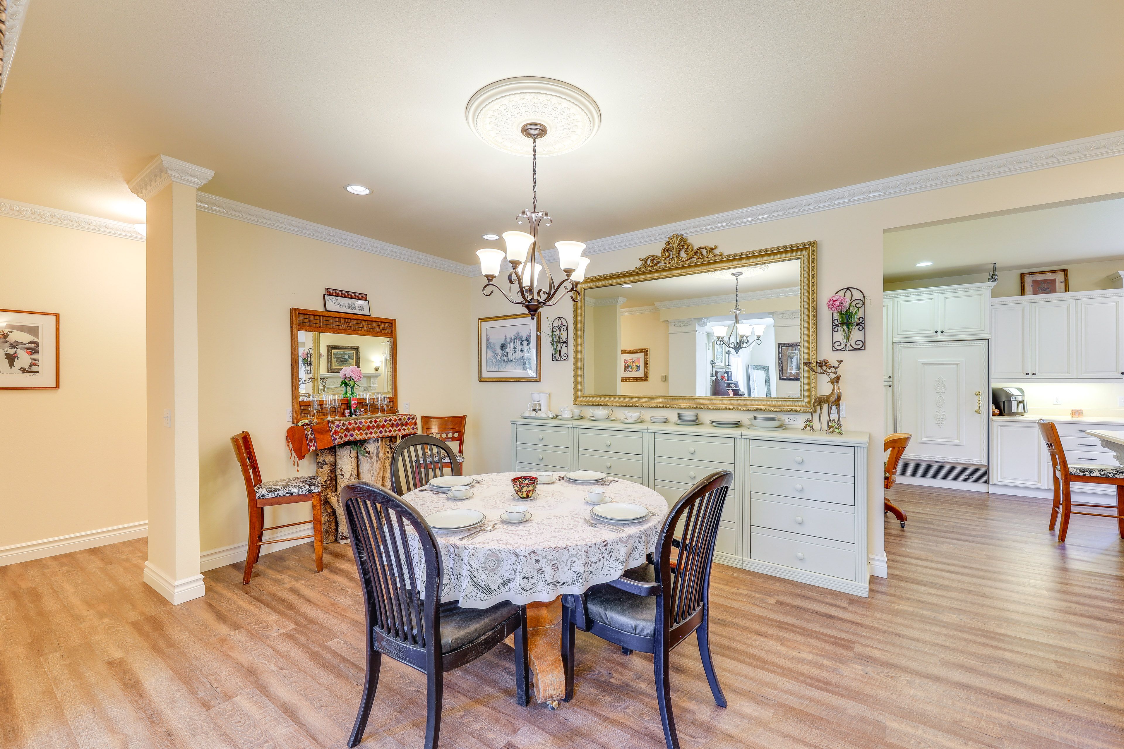 Dining Area | Gas Fireplace