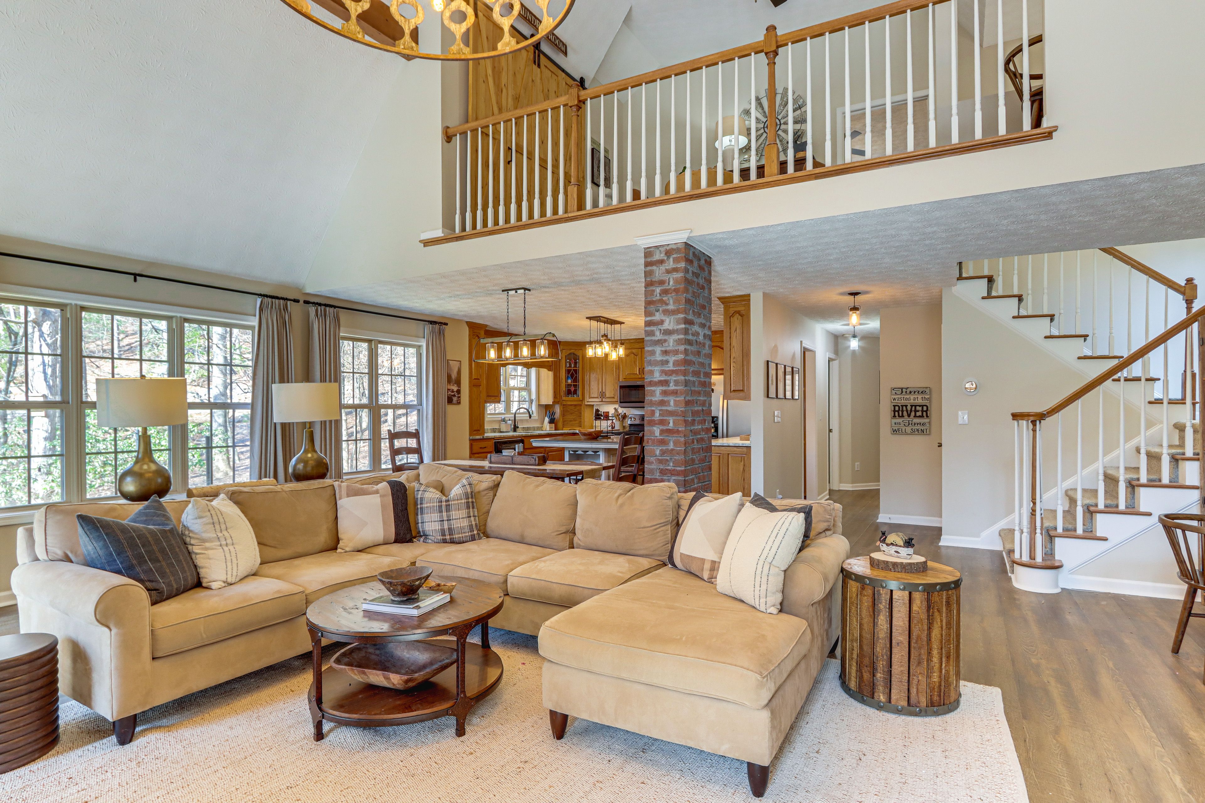 Living Room | Main Level | Gas Fireplace | Smart TV