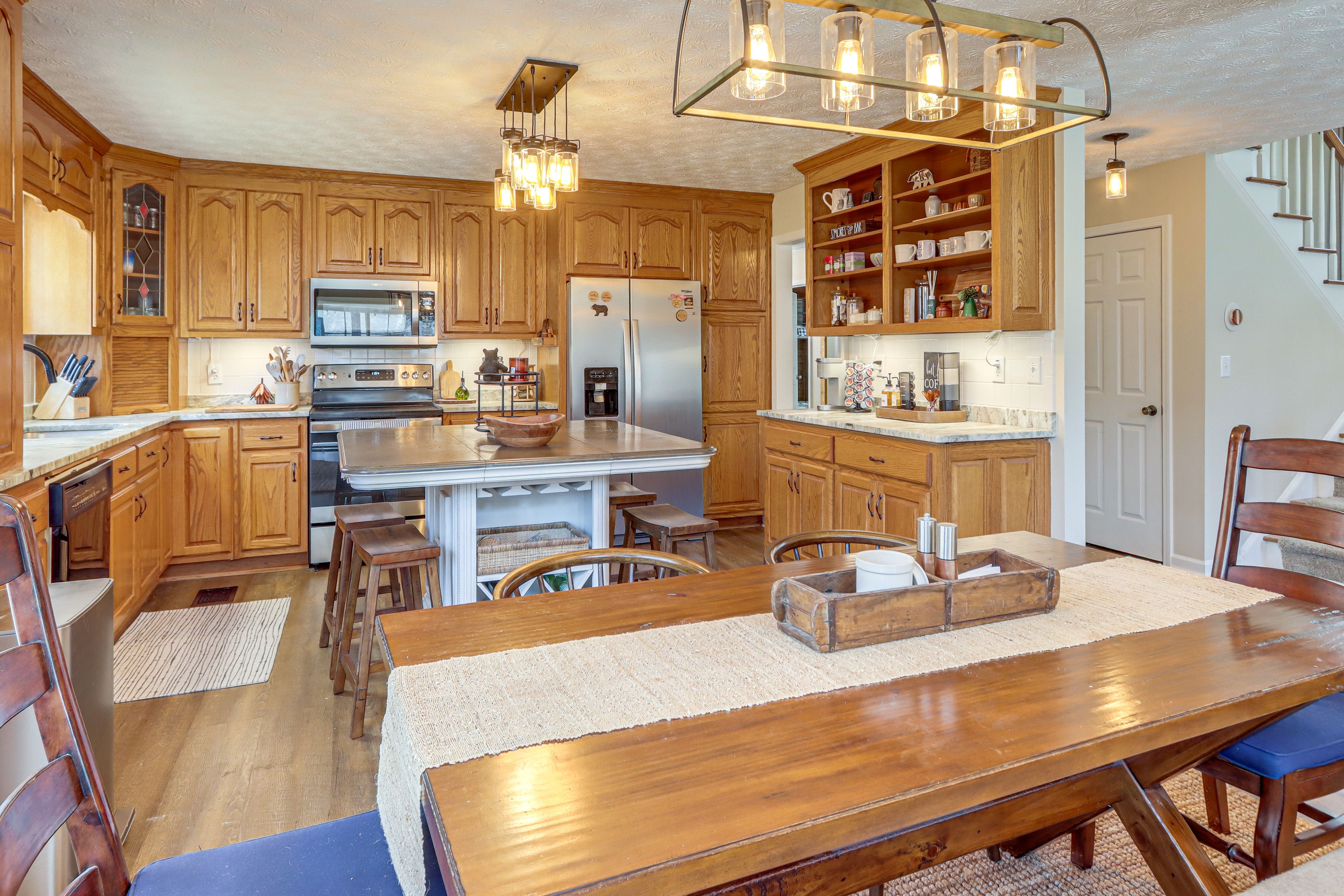 Dining Area & Kitchen | Main Level | Keurig Coffee Maker