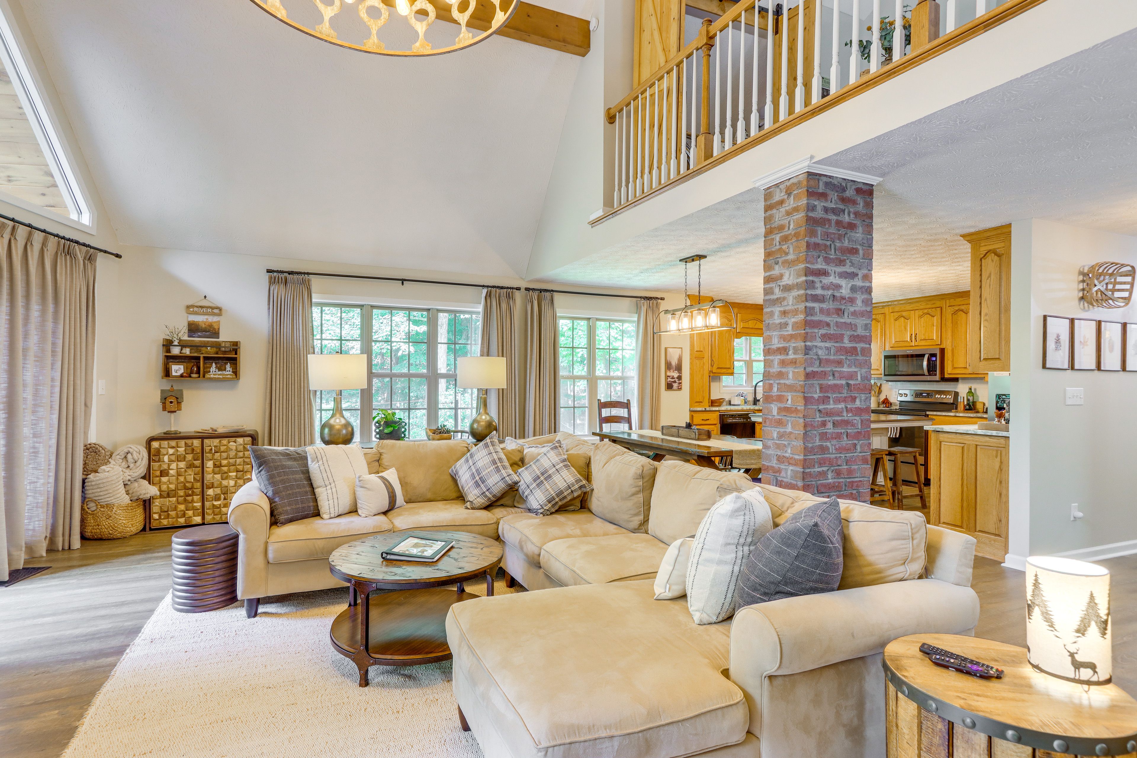 Living Room | Main Level | Gas Fireplace | Smart TV