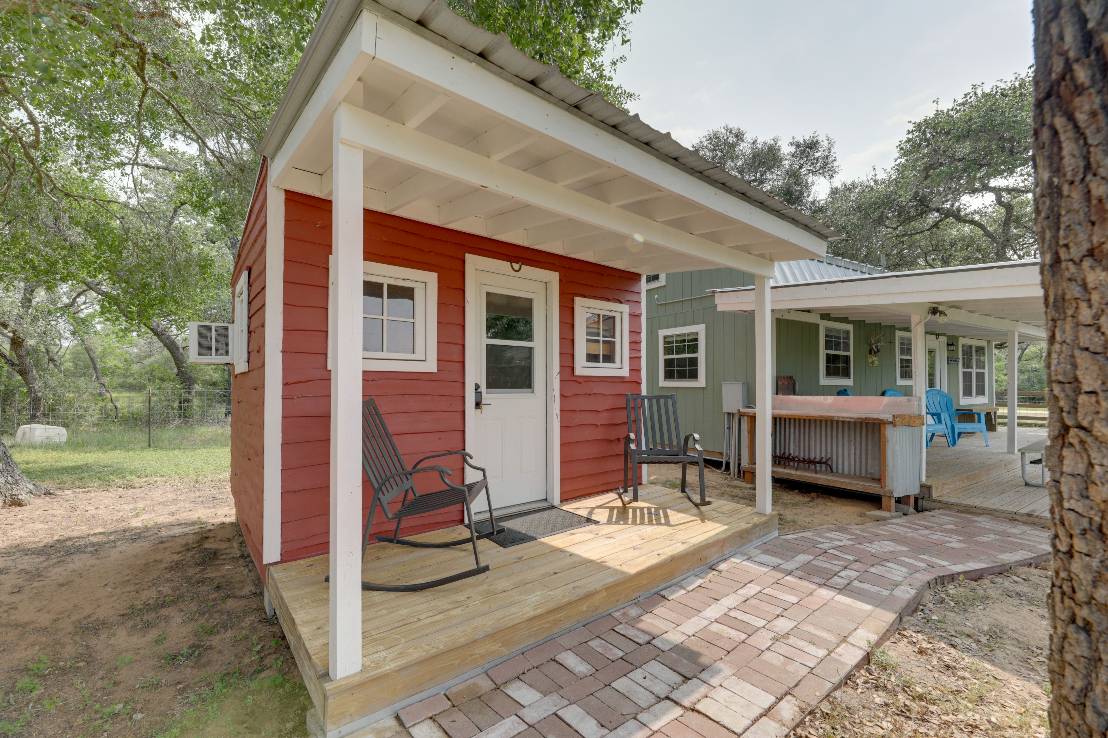 Bedroom 2 (Detached Cabin) | Caddo Lodge | Twin Bunk Bed | Wall A/C Unit