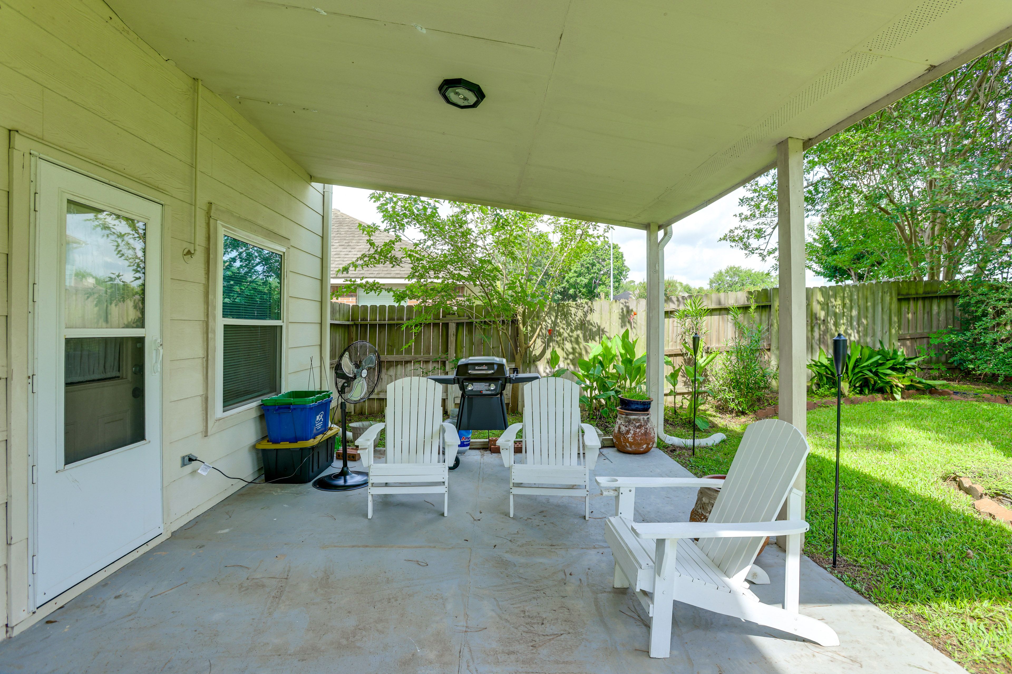 House Exterior | Covered Patio w/ Seating | Gas Grill