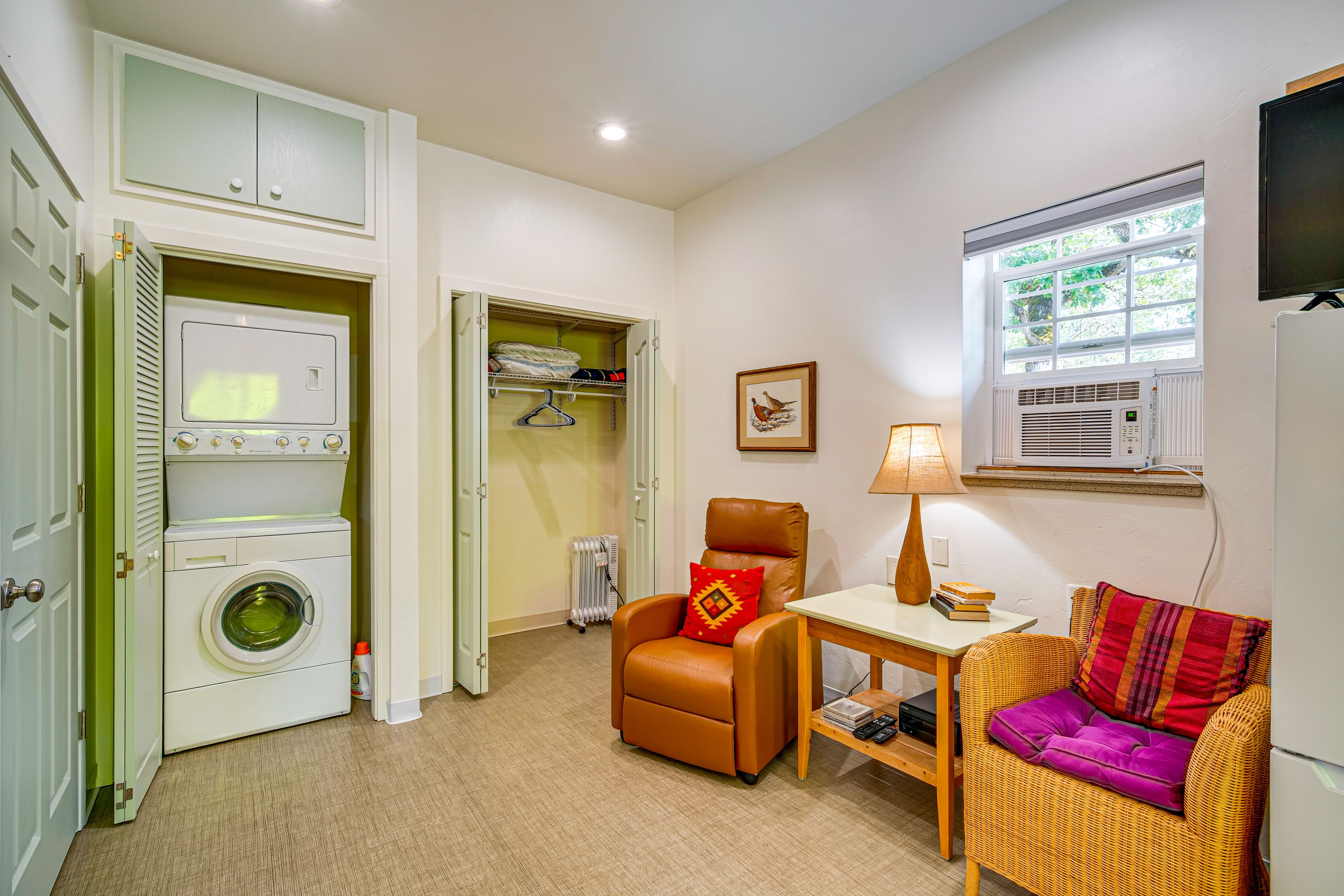 Living Area | TV | Laundry