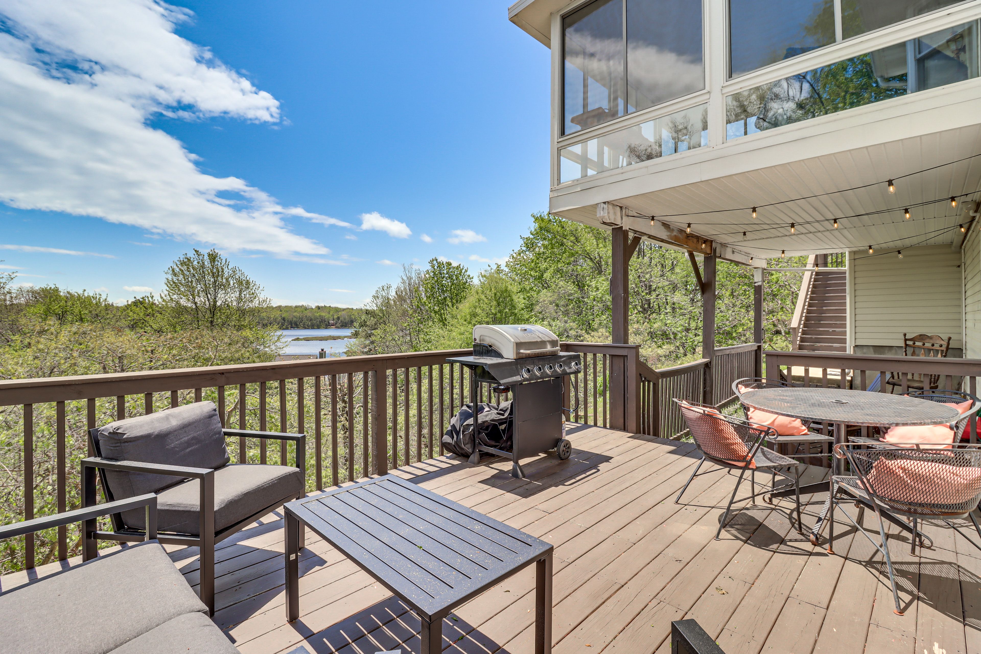 Long Pond Vacation Rental | 3BR | 2BA | 2,464 Sq Ft | Stairs Required