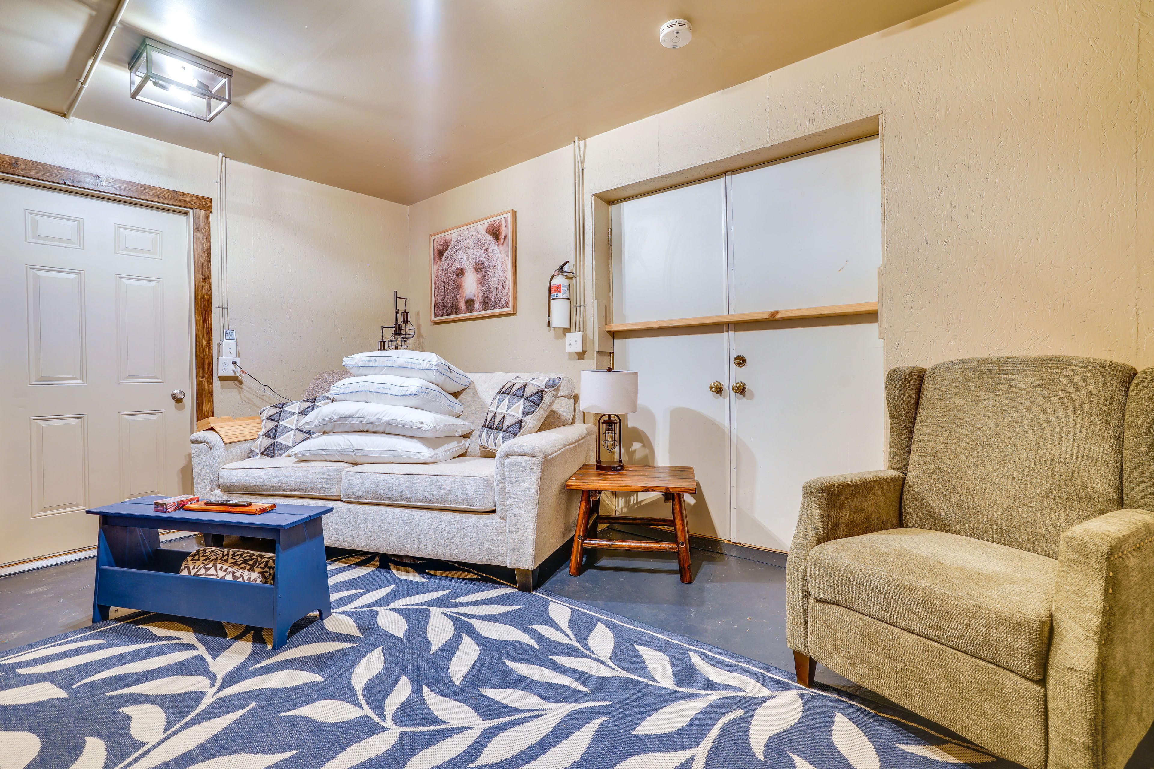 Living Room | Queen Sleeper Sofa | Smart TV | Workstation | Lower Level