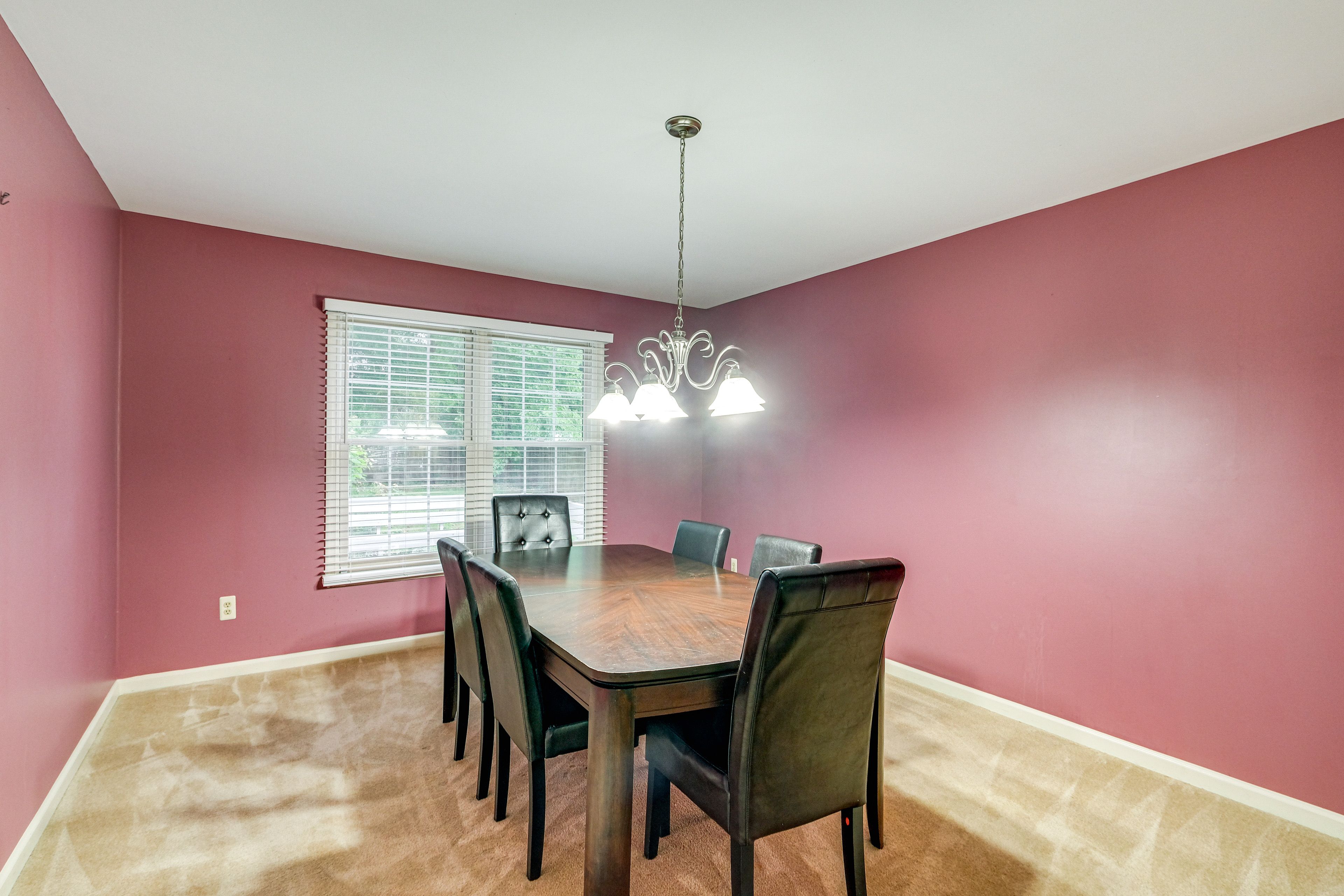 Dining Area | Dishware & Flatware | Central A/C & Heat | 1st Floor