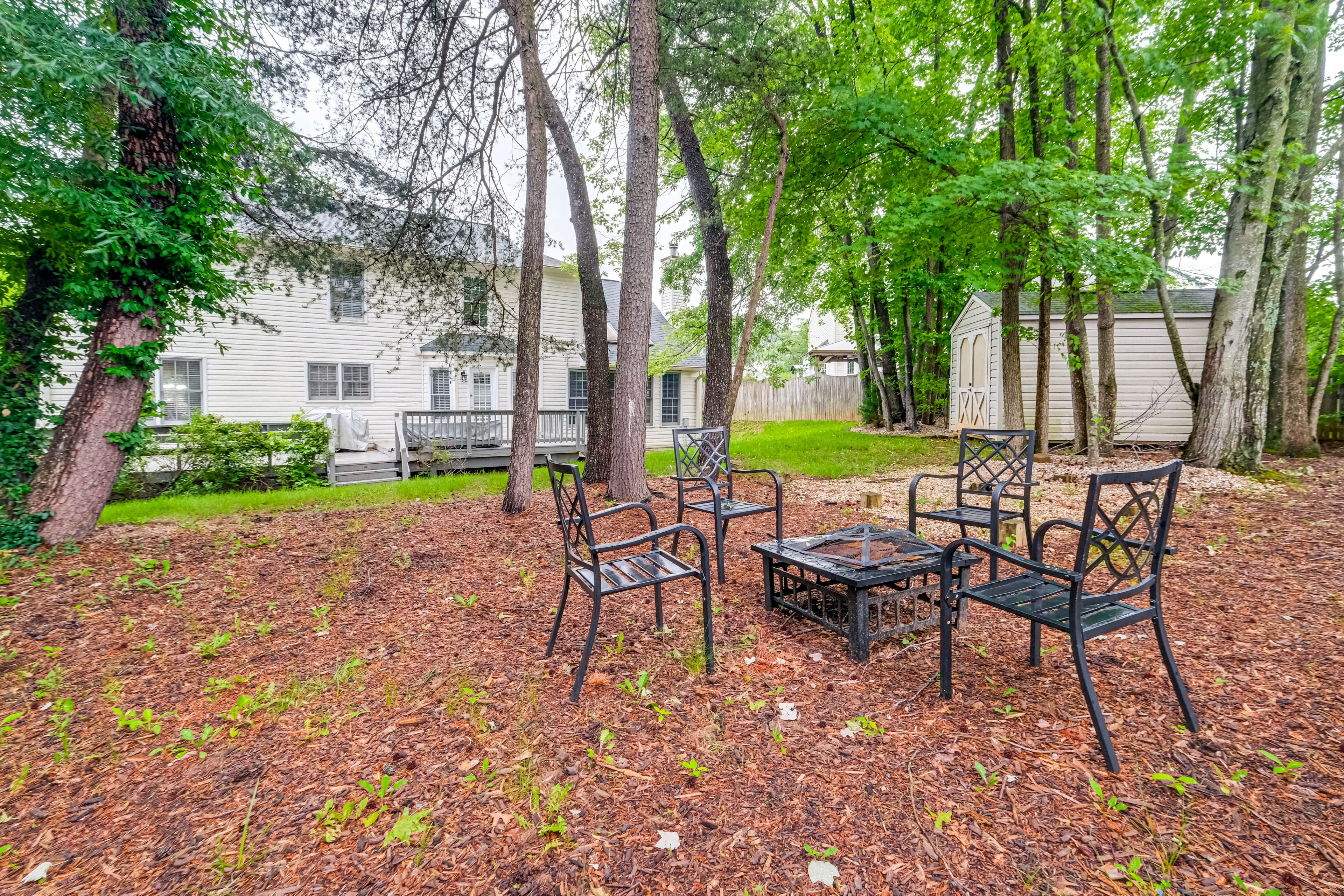 Back Exterior | Fenced Yard | Fire Pit | Charcoal Grill