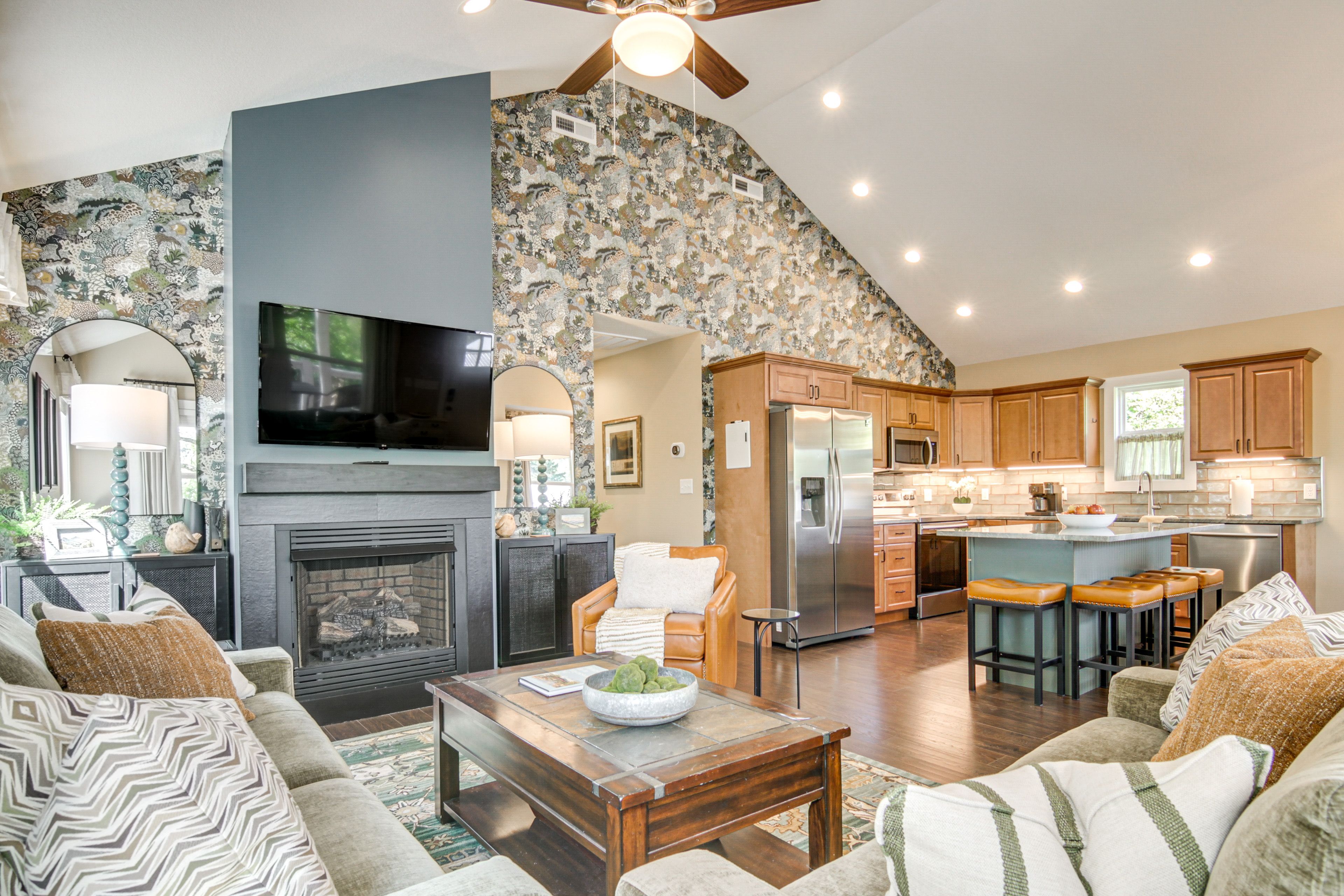 Waynesville Vacation Rental | 2BR | 2BA | 1,029 Sq Ft | 6 Steps to Enter