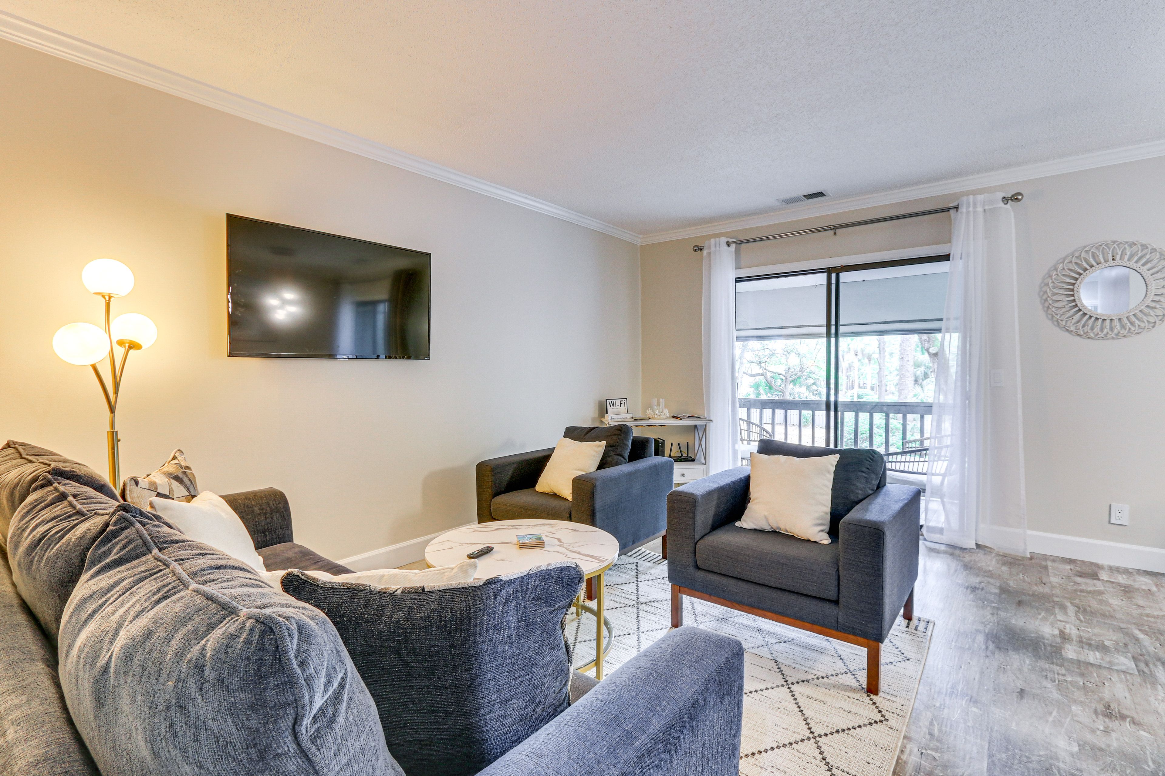 Hilton Head Island Vacation Rental | 1BR | 1BA | 765 Sq Ft | Staircase to Enter