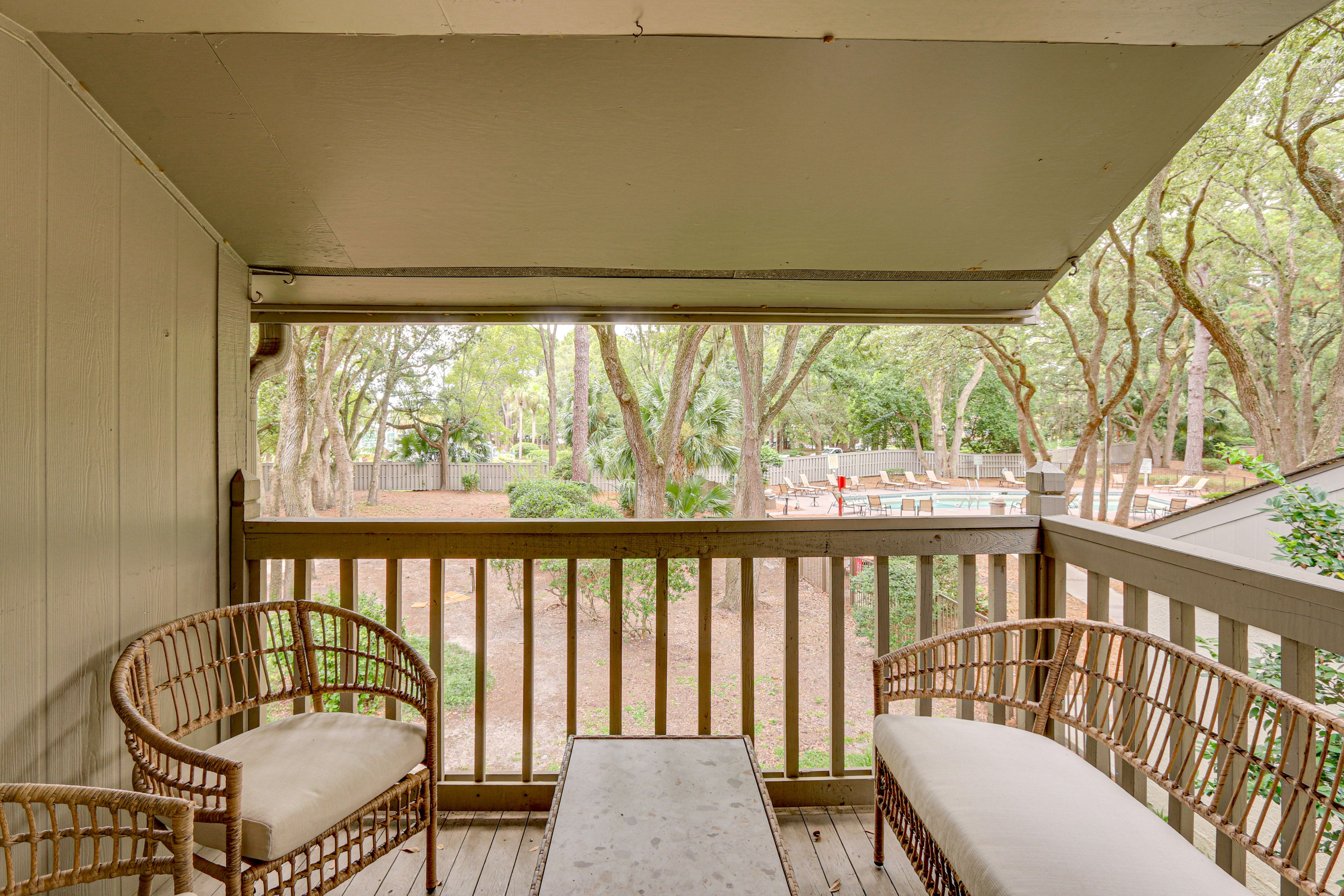 Private Balcony | Seating | Single-Story Condo