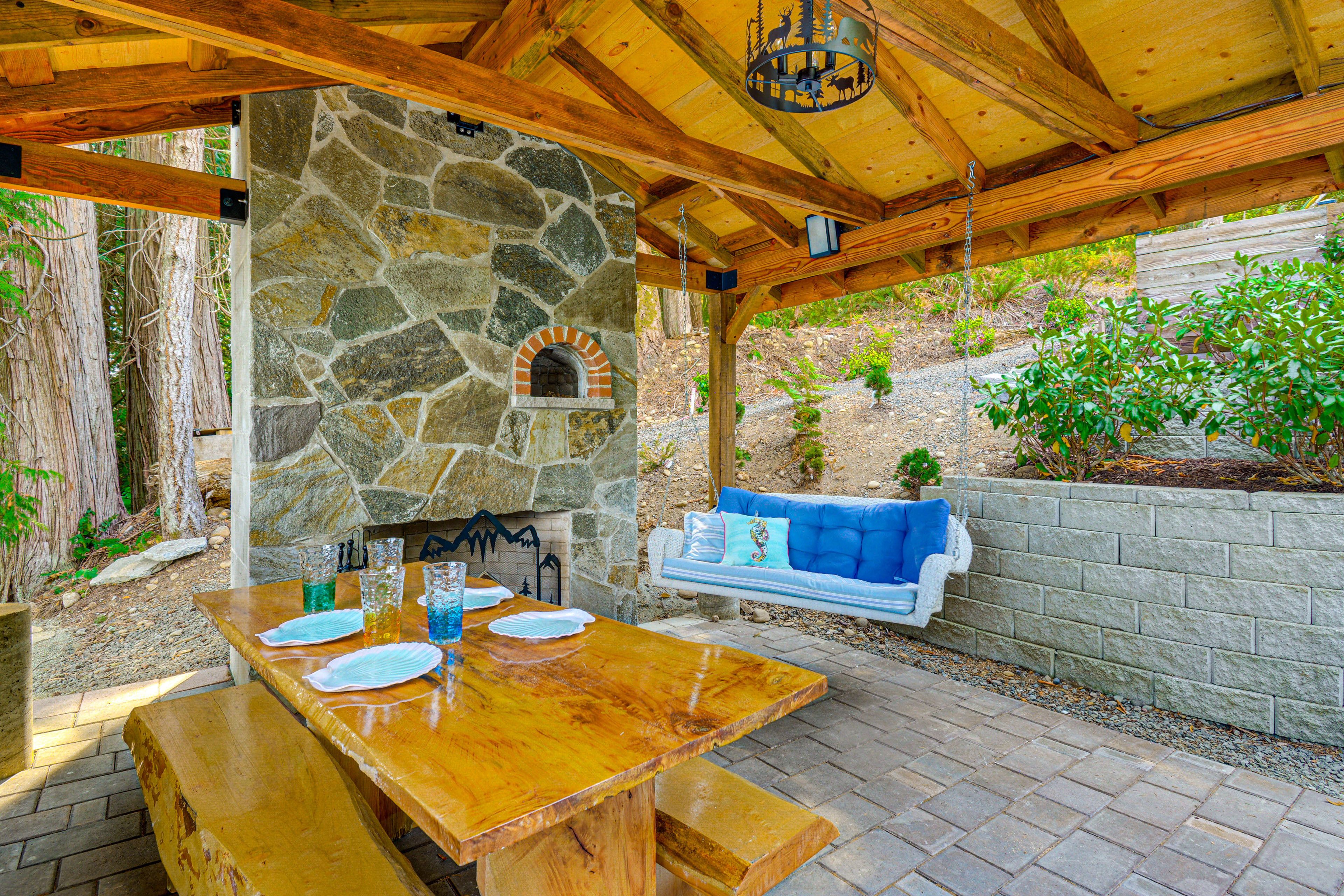 Cabin Exterior | Dining Area | Fire Pit w/ Pizza Oven