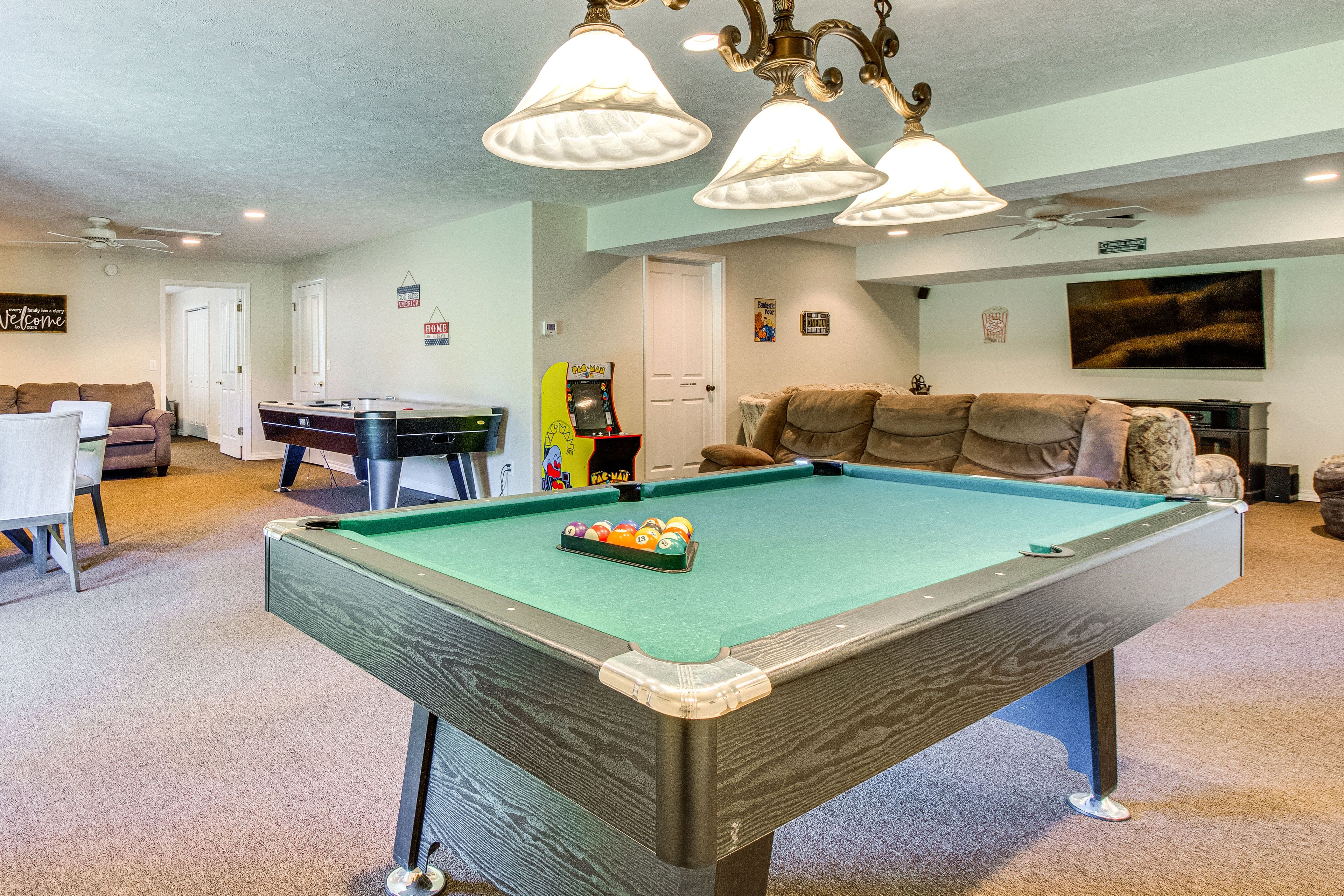 Game Room | Lower Level | Pool Table | Air Hockey Table