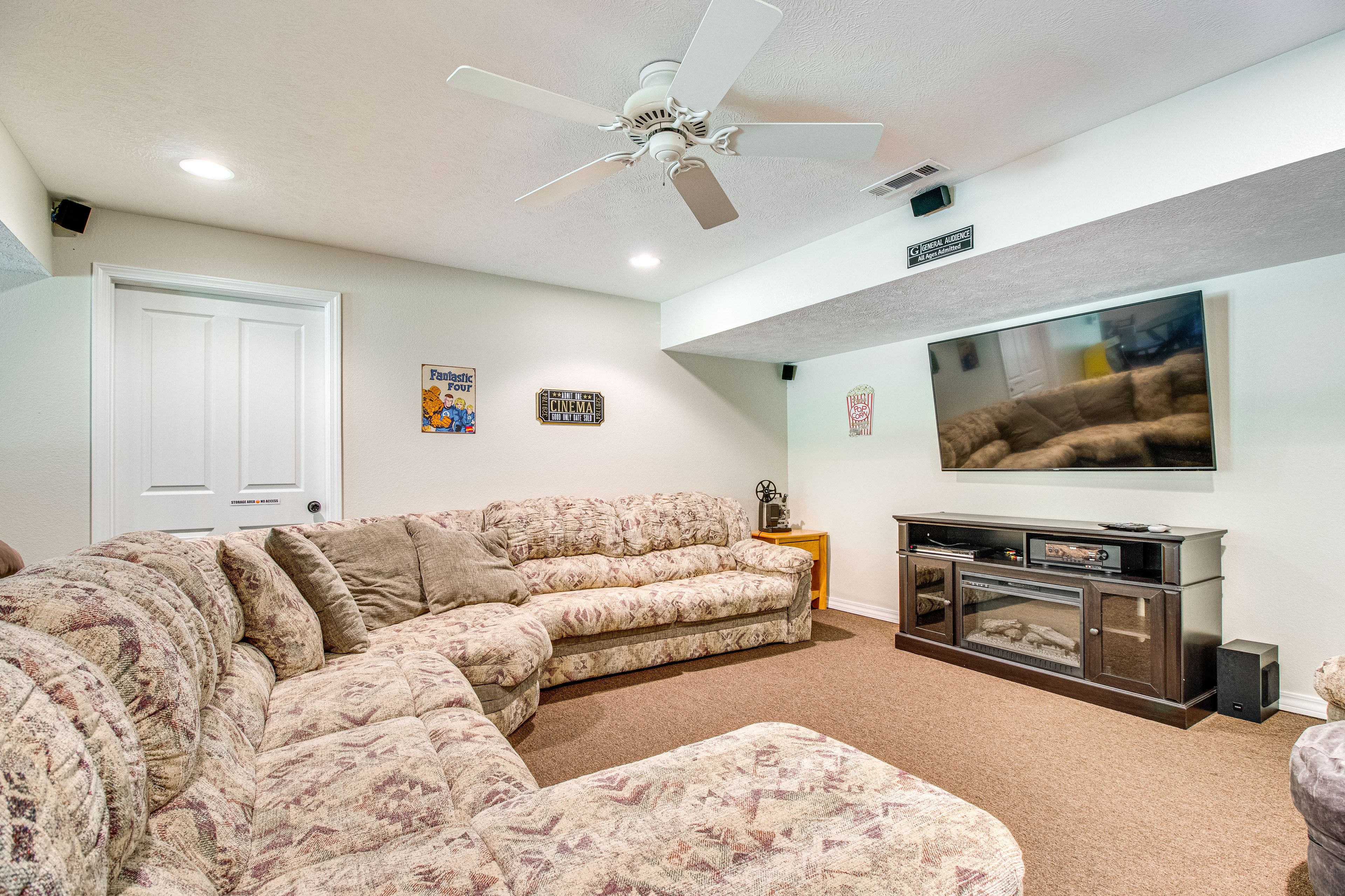 Additional Living Space | Lower Level | Electric Fireplace | Smart TV