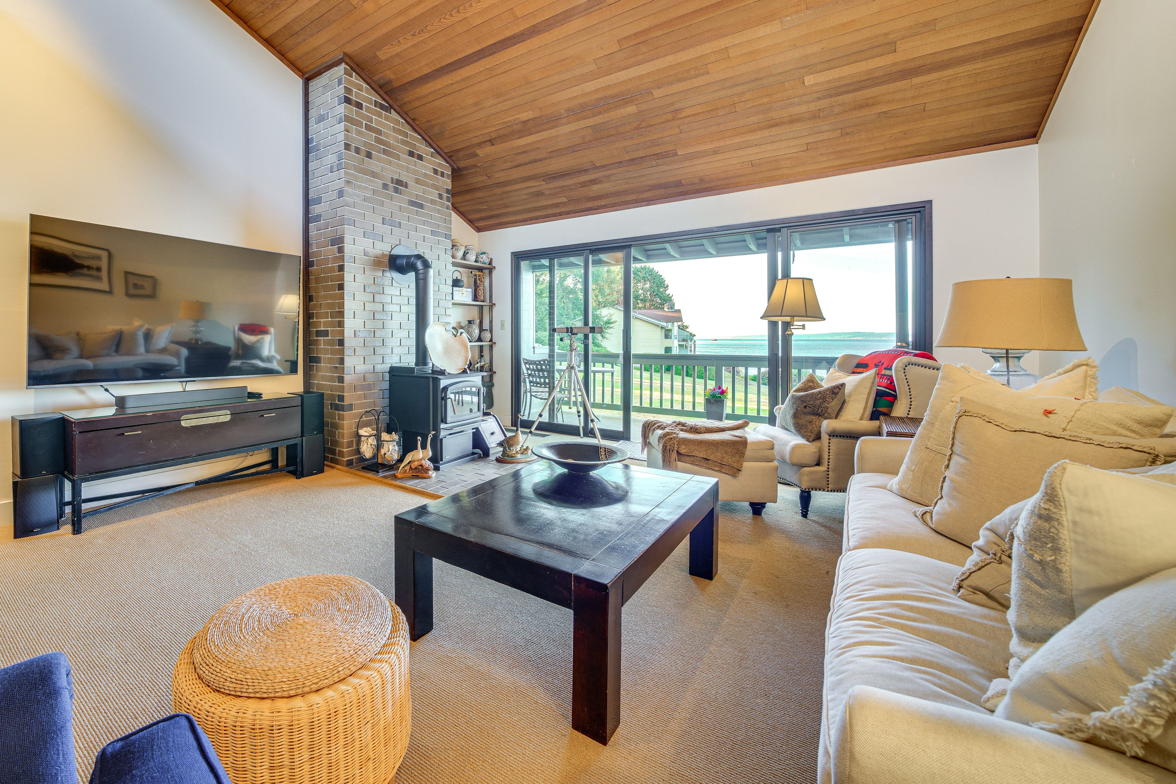 Living Room | Telescope | Xbox & Wii Gaming Systems | Wood-Burning Stove