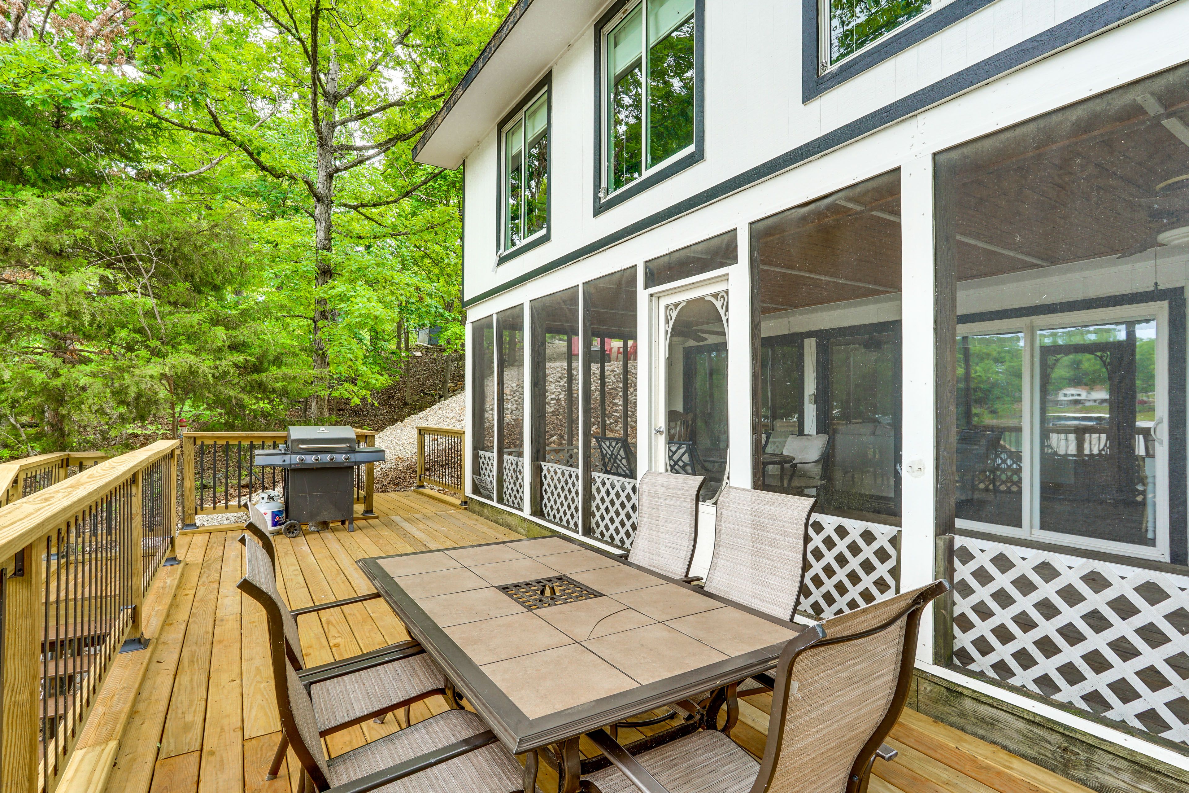Deck | Gas Grill | Outdoor Dining Area | Lake Views
