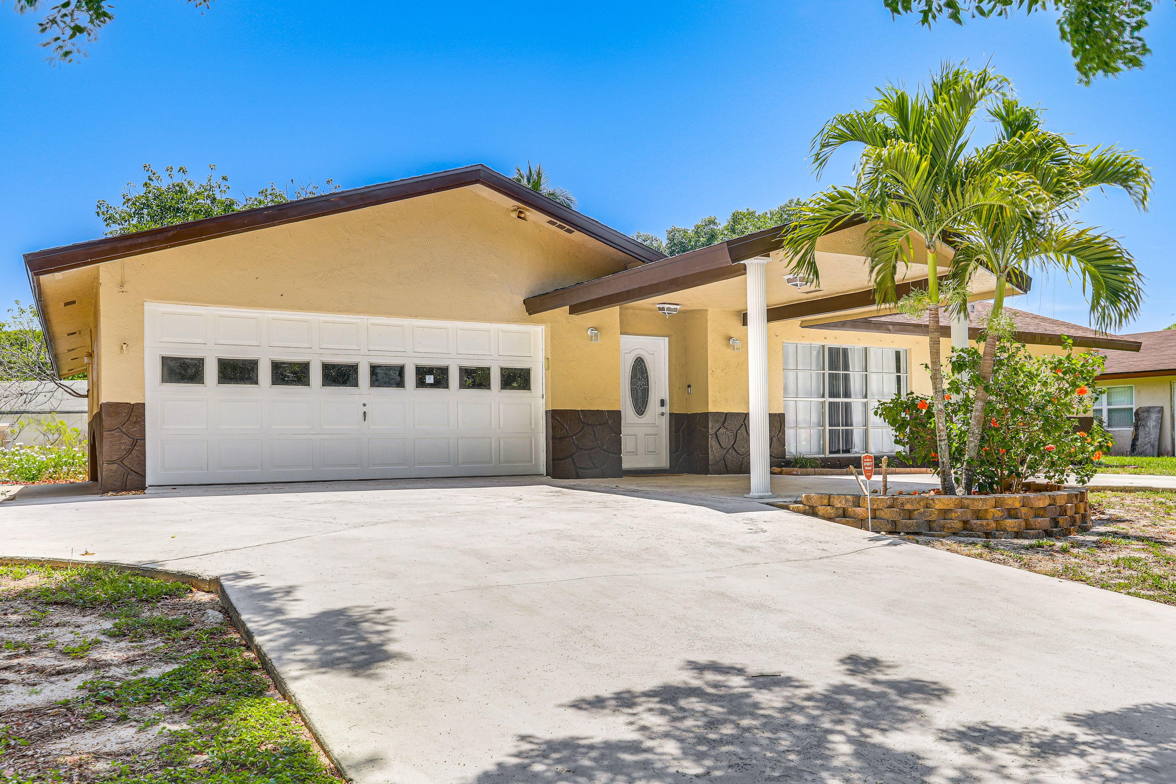 Front Exterior | Single-Story Home | Private Yard w/ Pool