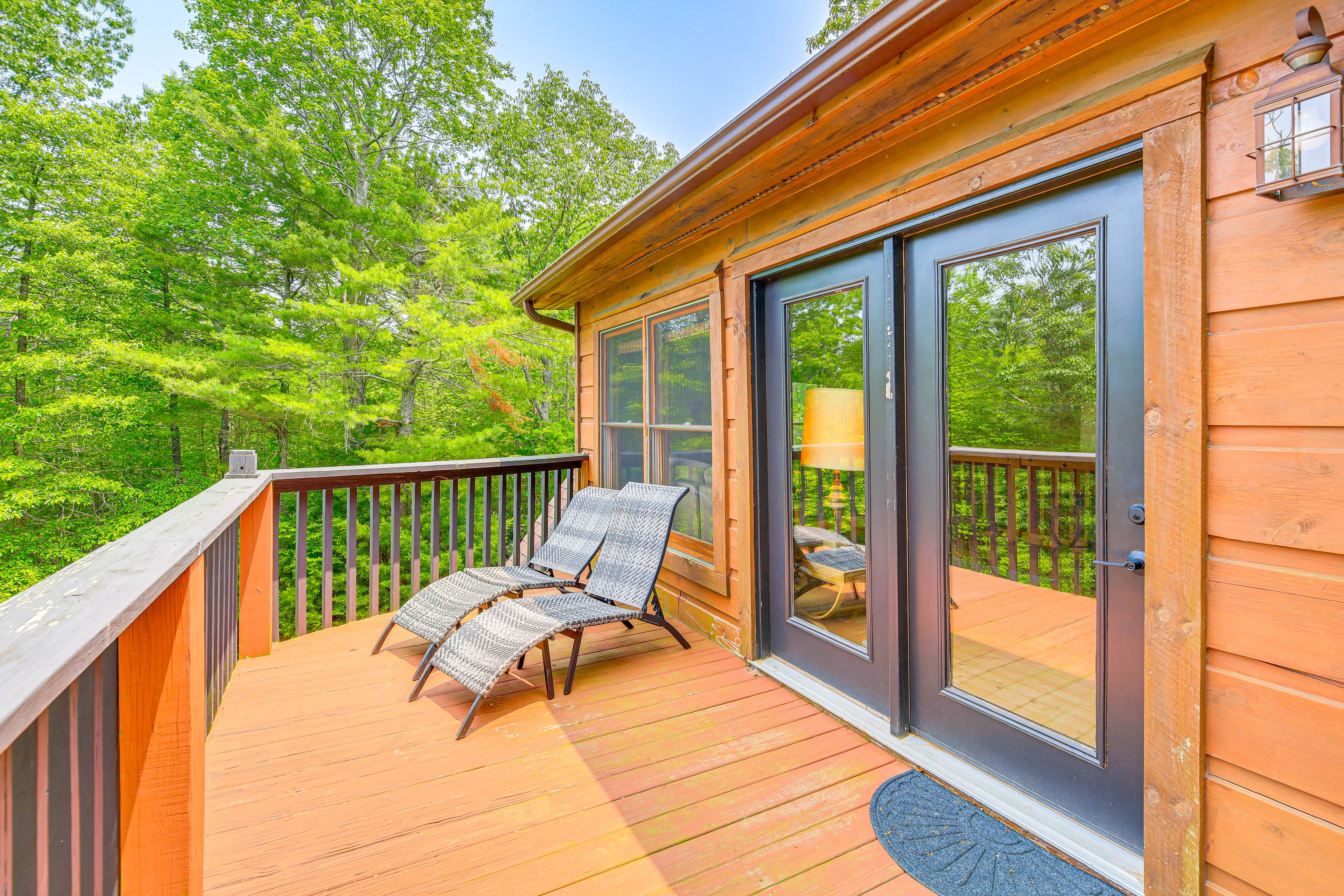 Balcony | Mountain Gap & Pond Views | Access From Loft