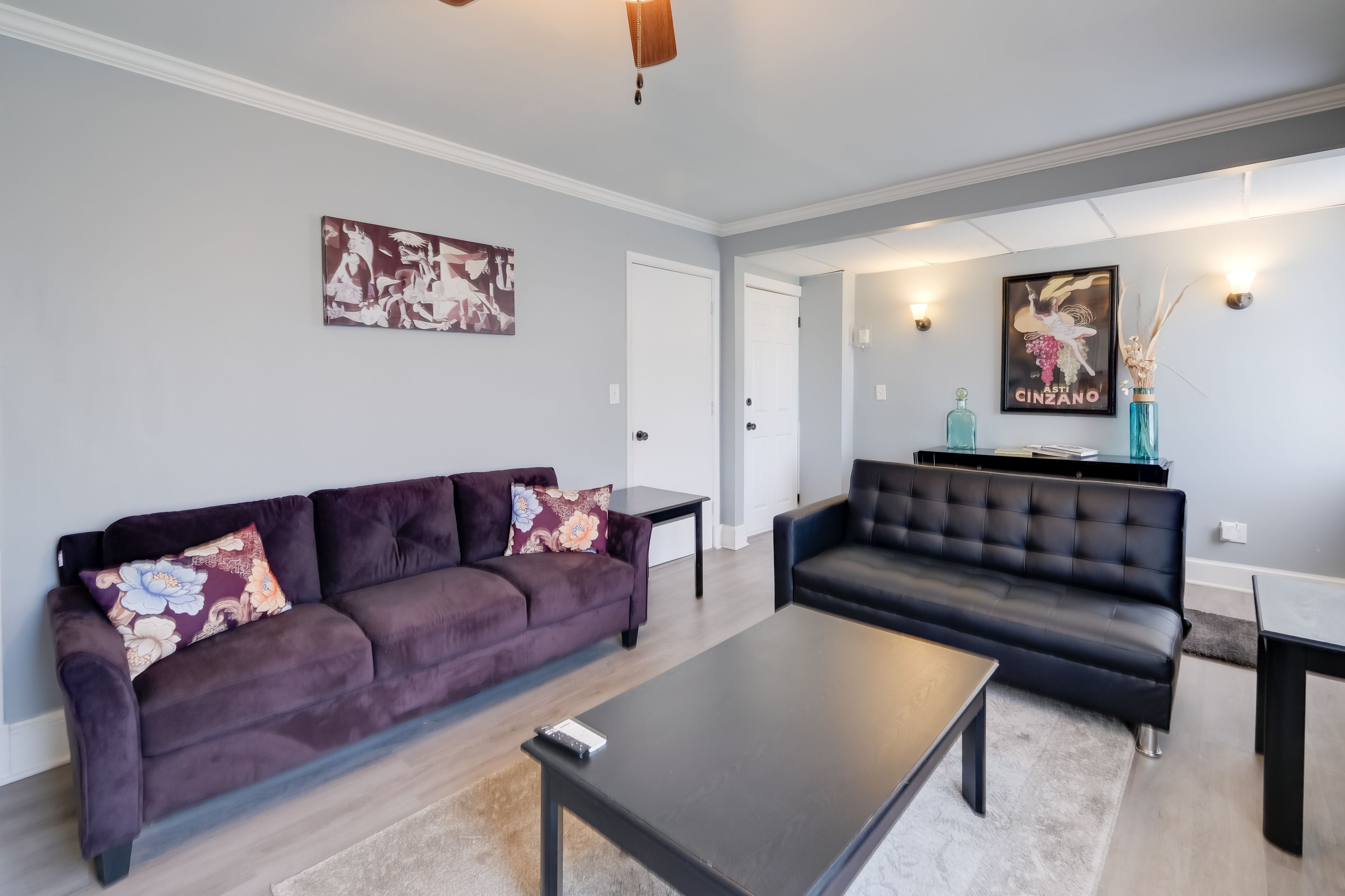 Living Room | Full Futon | Window A/C Unit | Central A/C | Smart TV