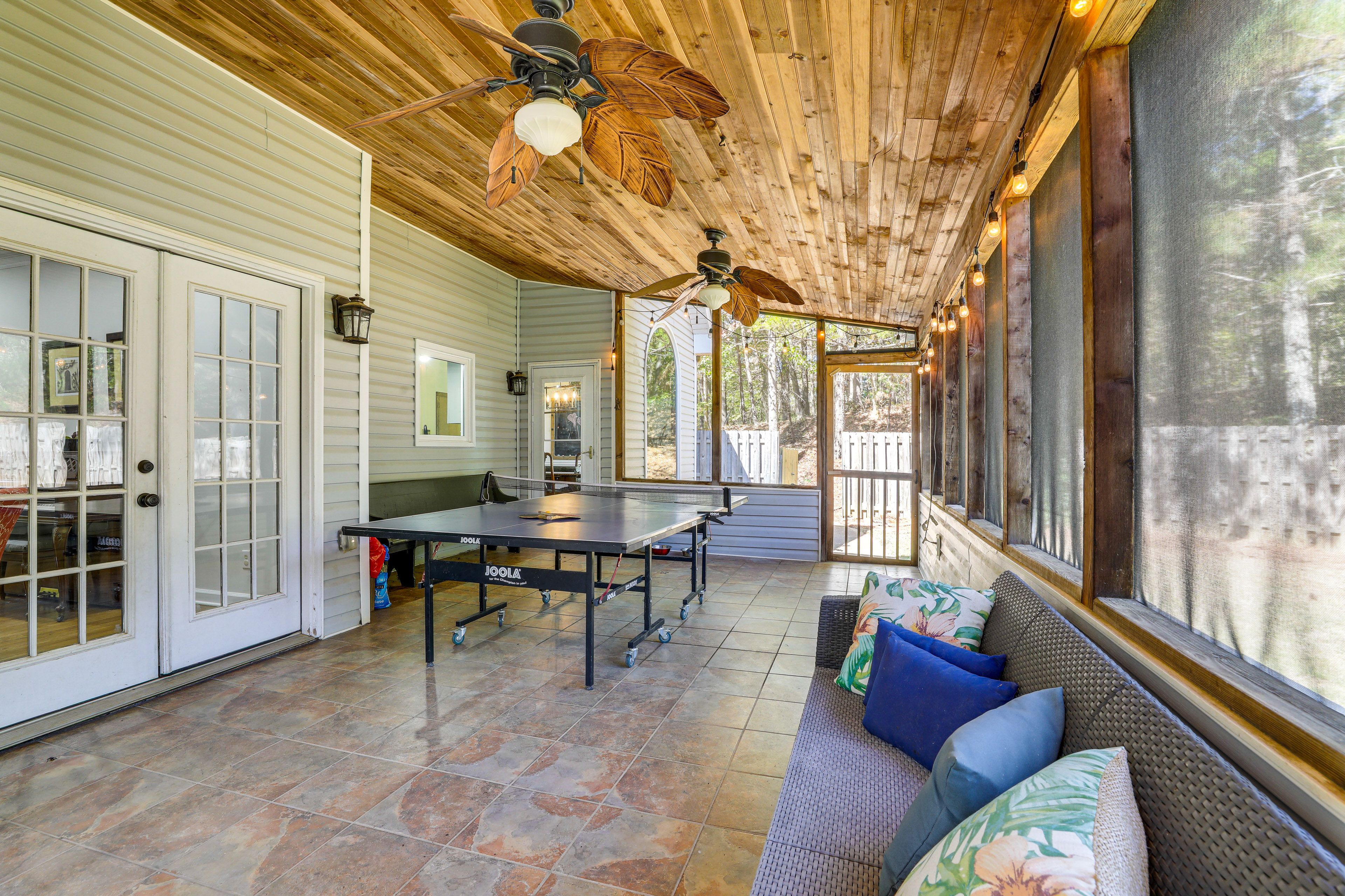 Screened Porch | Ping-Pong Table | Foosball Table