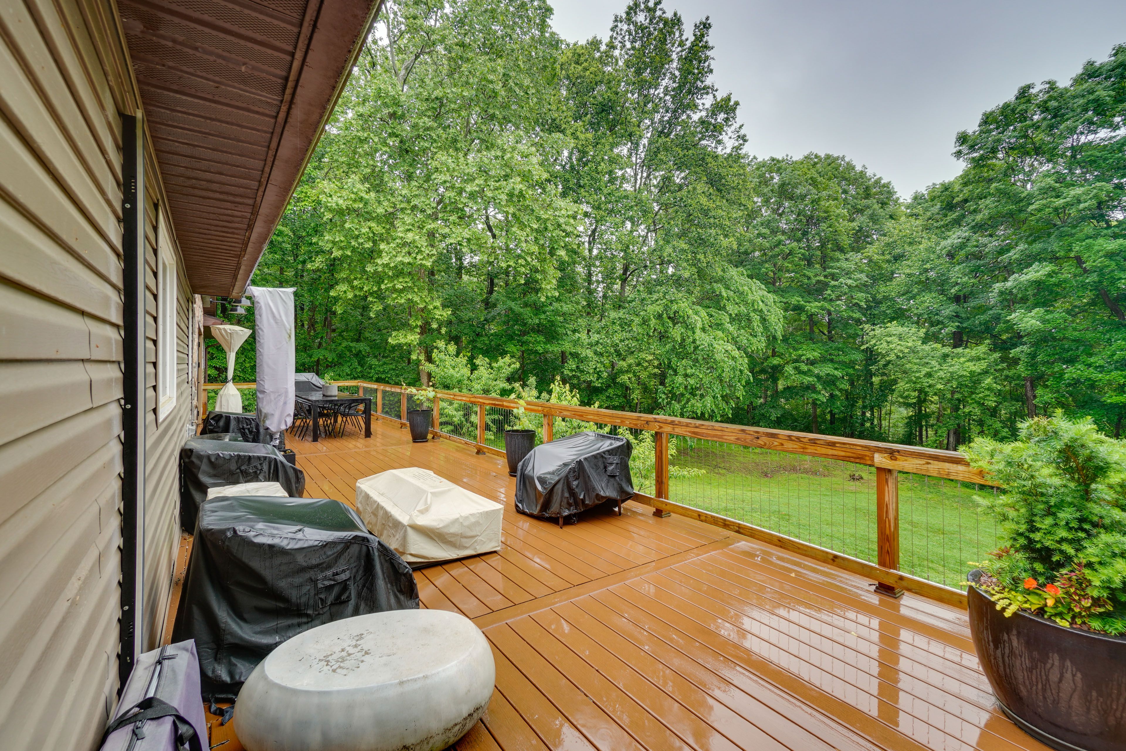 Deck | Gas Fire Pit & Grill | Spacious Yard | Private Hot Tub