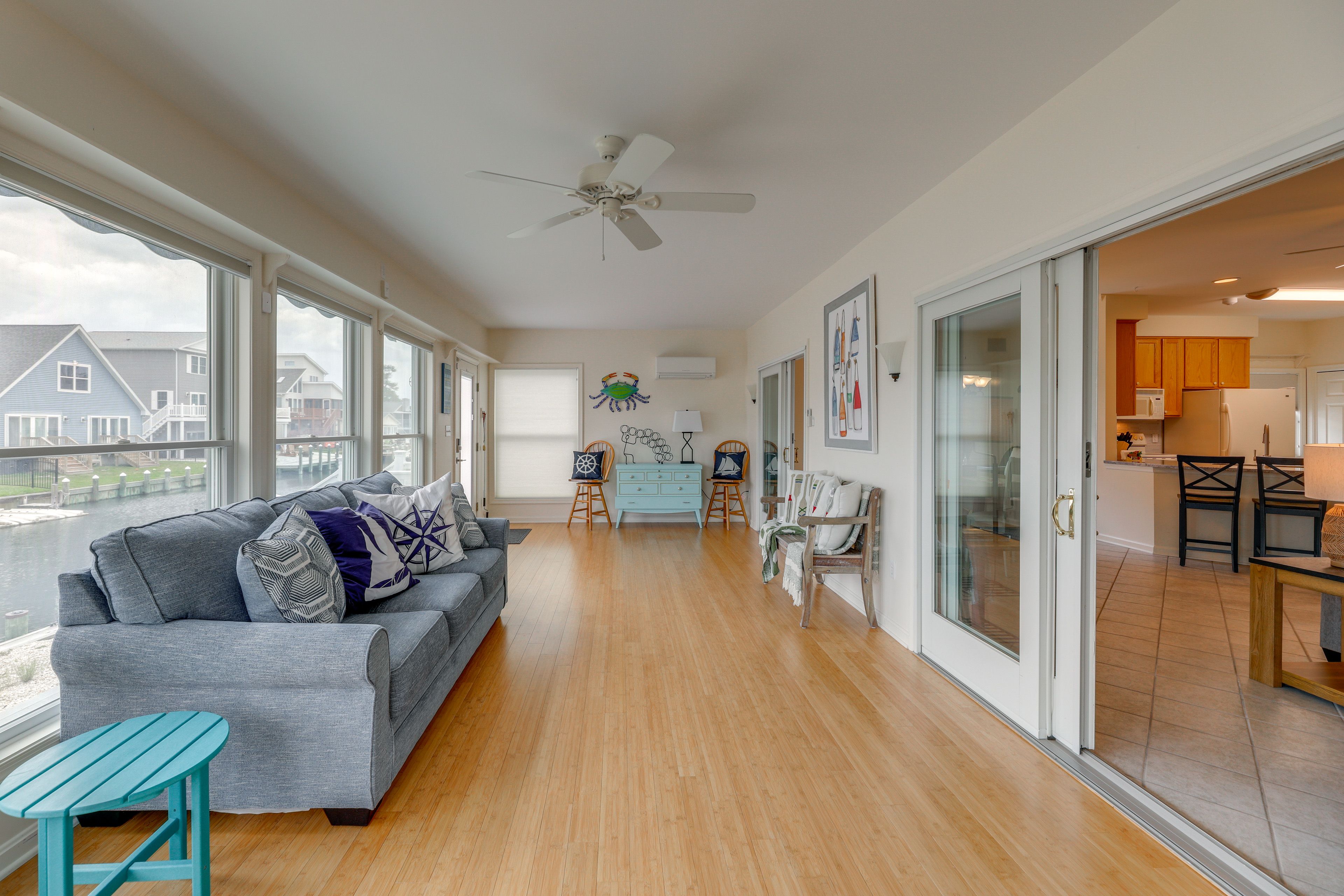 Sunroom | 1st Floor | Queen Sleeper Sofa | Canal Views