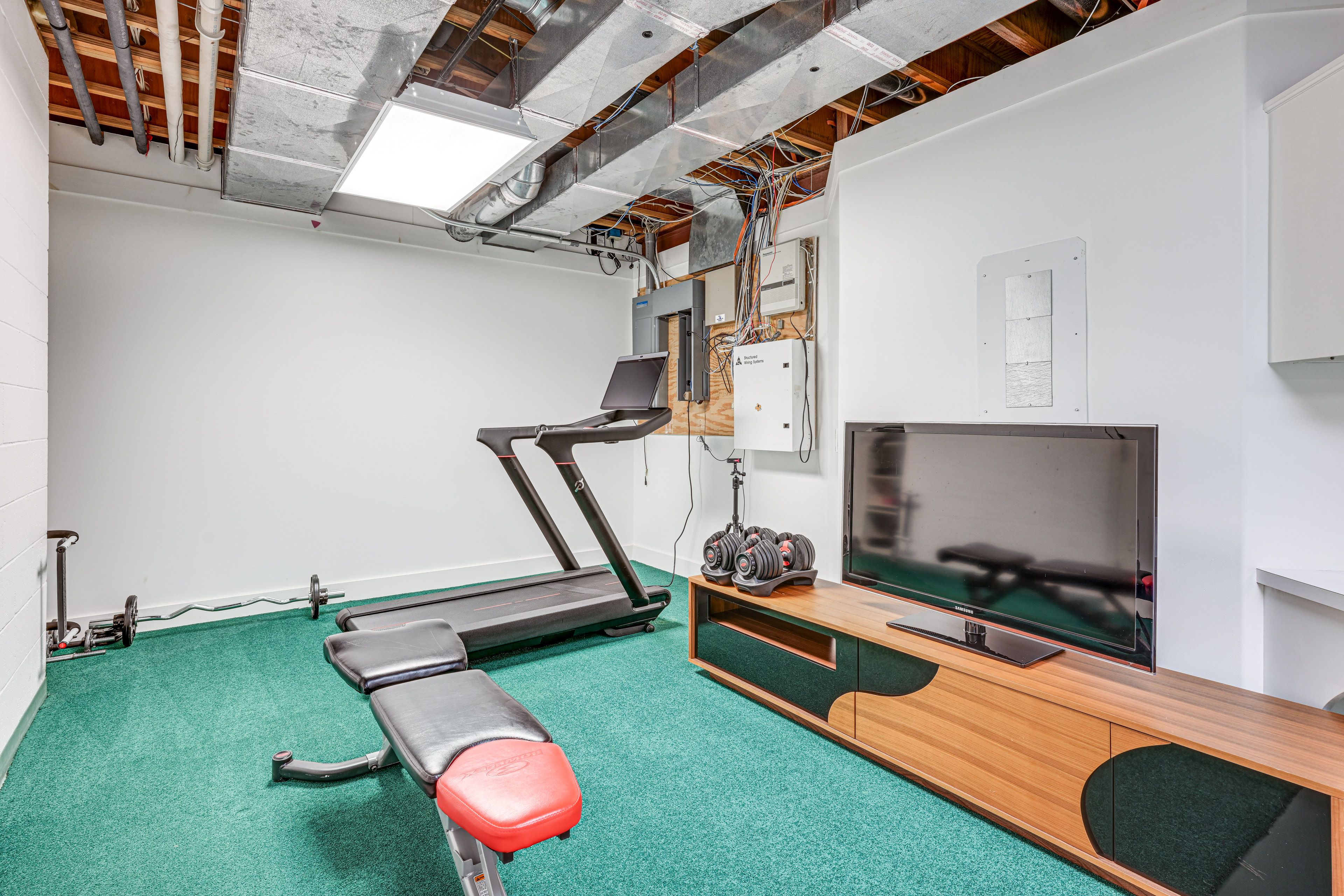 Exercise Equipment | Basement | Treadmill | Weights