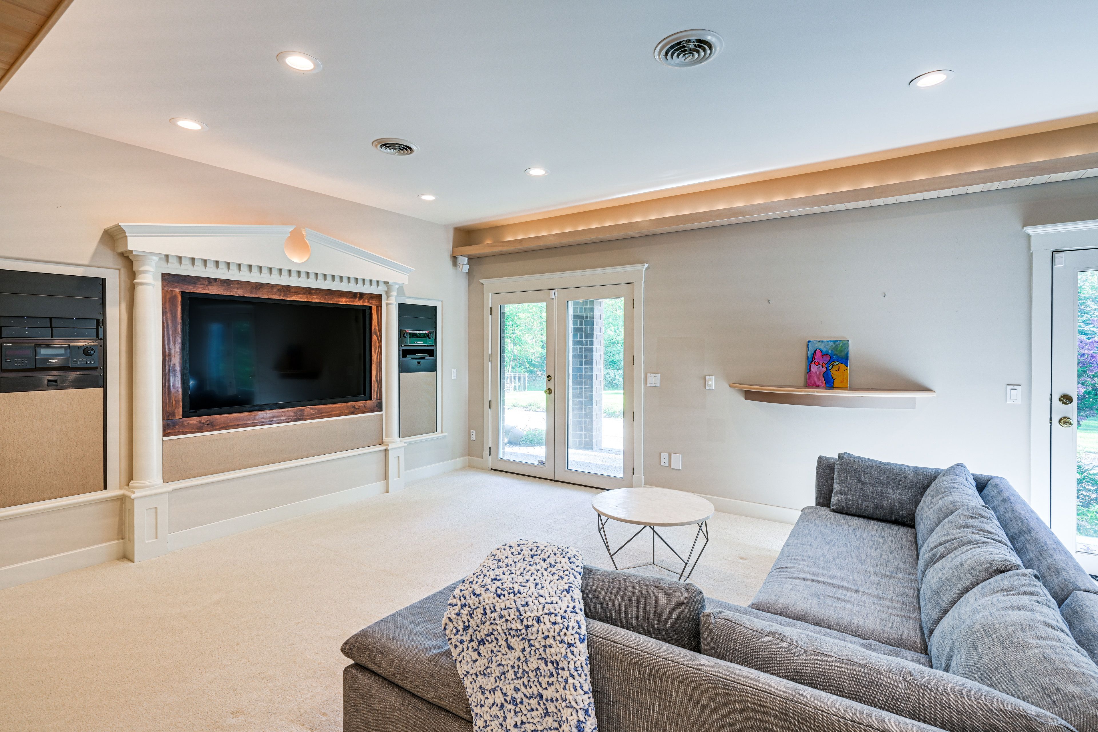 Basement Living Area | Sonos Speaker System