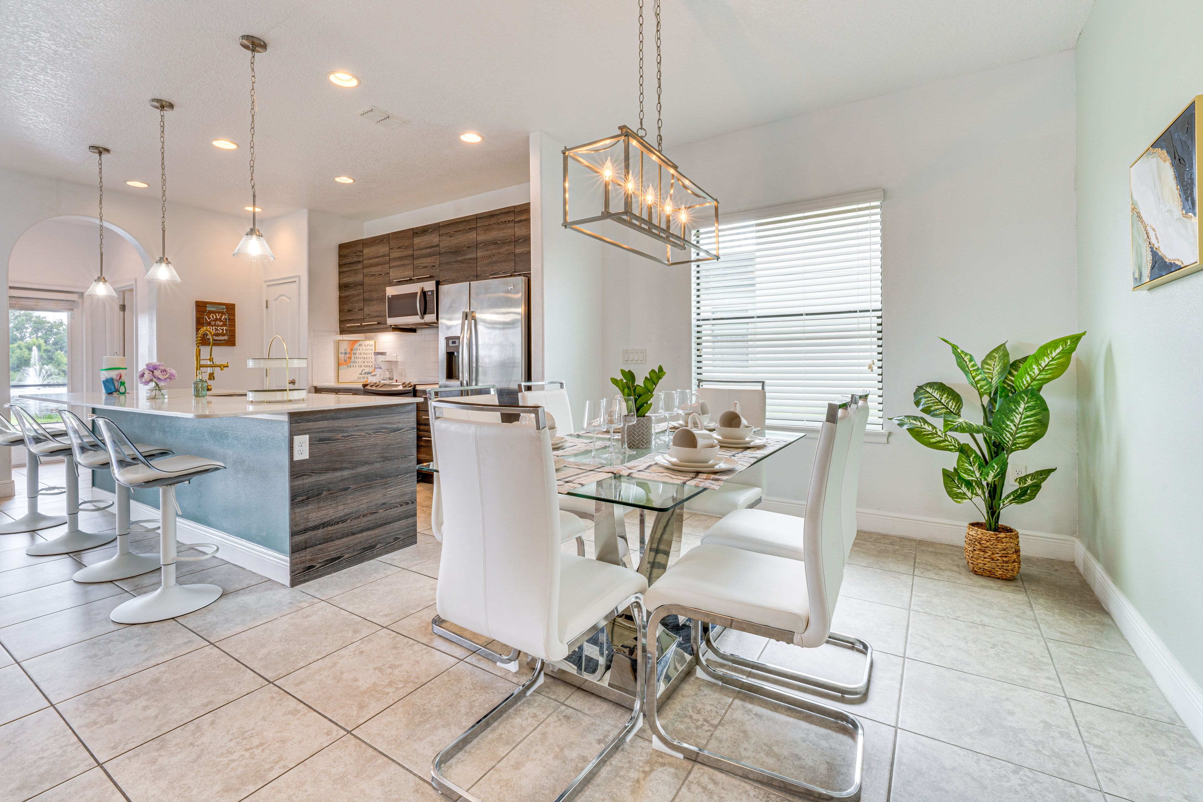 Kitchen & Dining Area | 1st Floor | Central A/C & Heating