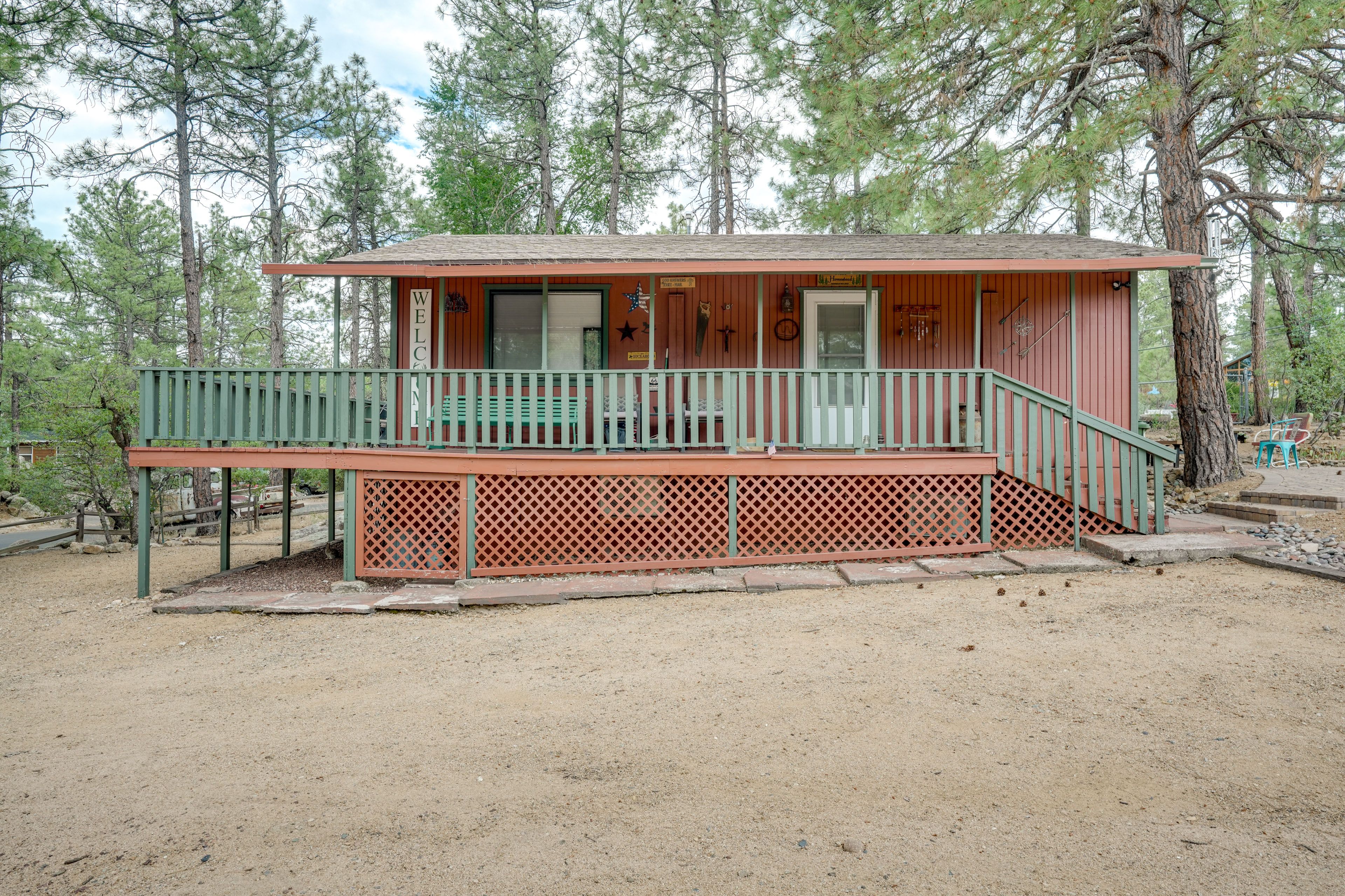 Prescott Vacation Rental | 2BR | 1BA | 800 Sq Ft | 7 Steps to Enter
