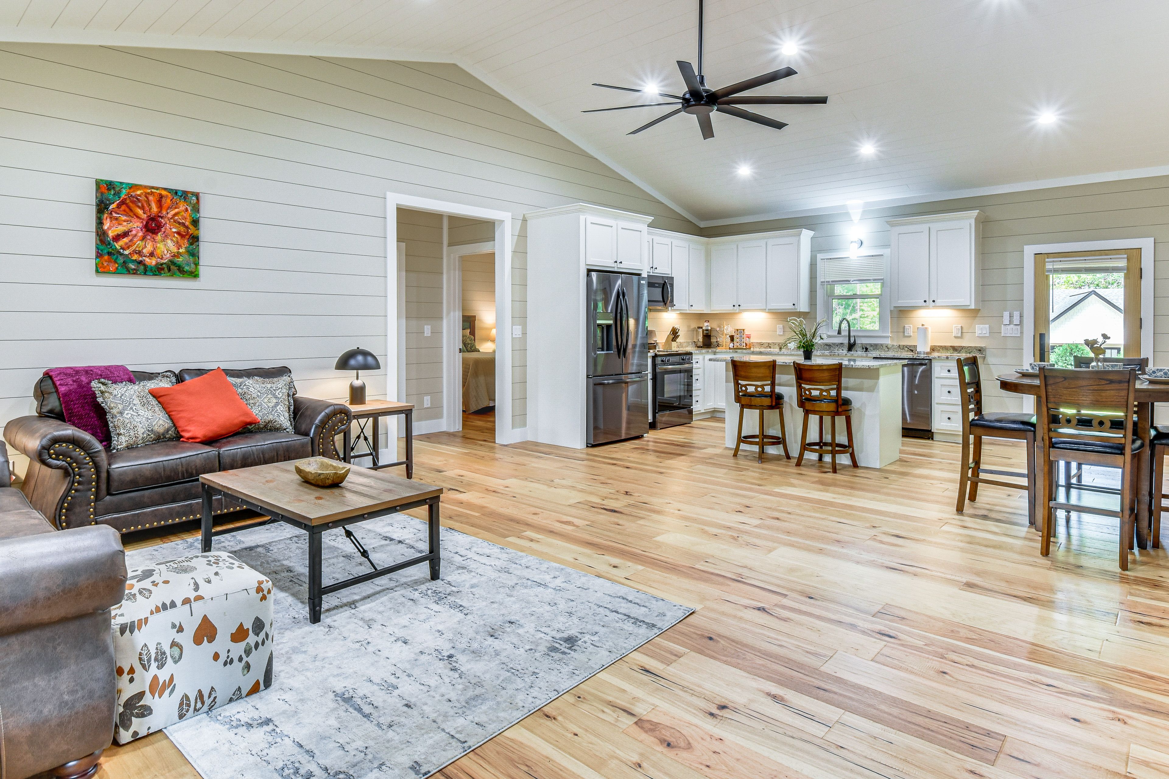 Living Area | Kitchen | Open Floor Plan | Single-Story Home