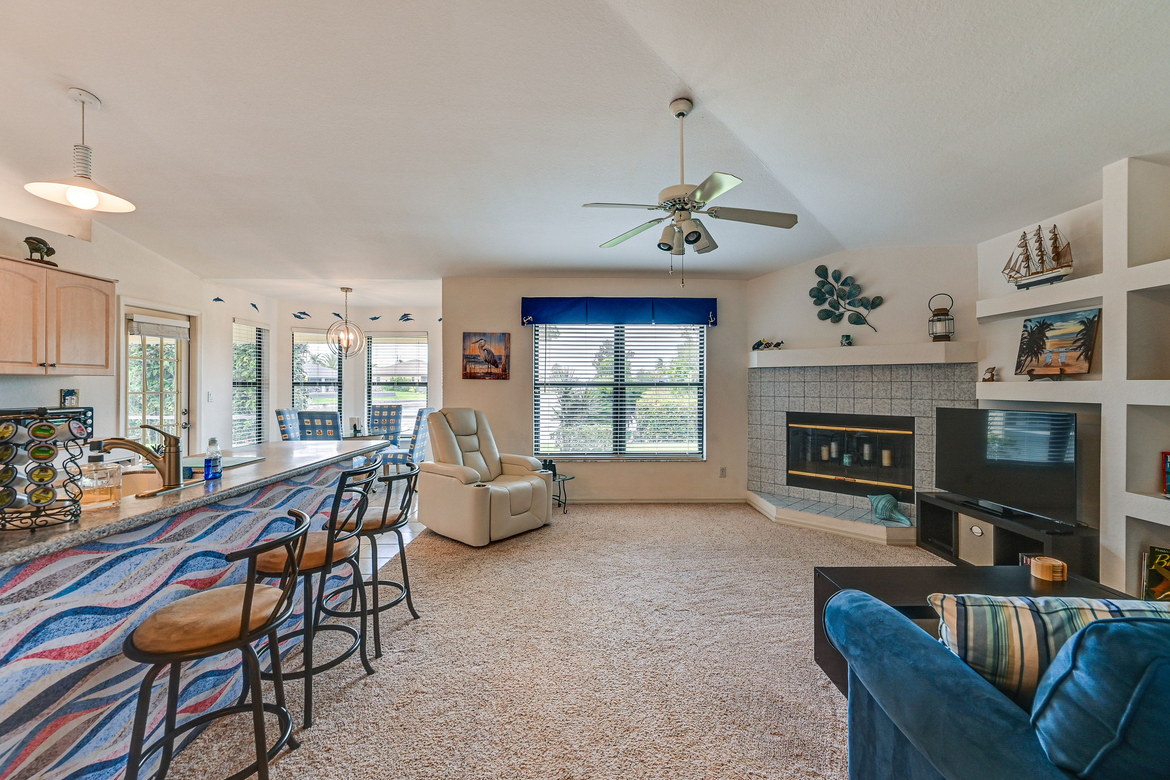 Property Interior | Single-Story Home | Free WiFi | Central A/C & Heating