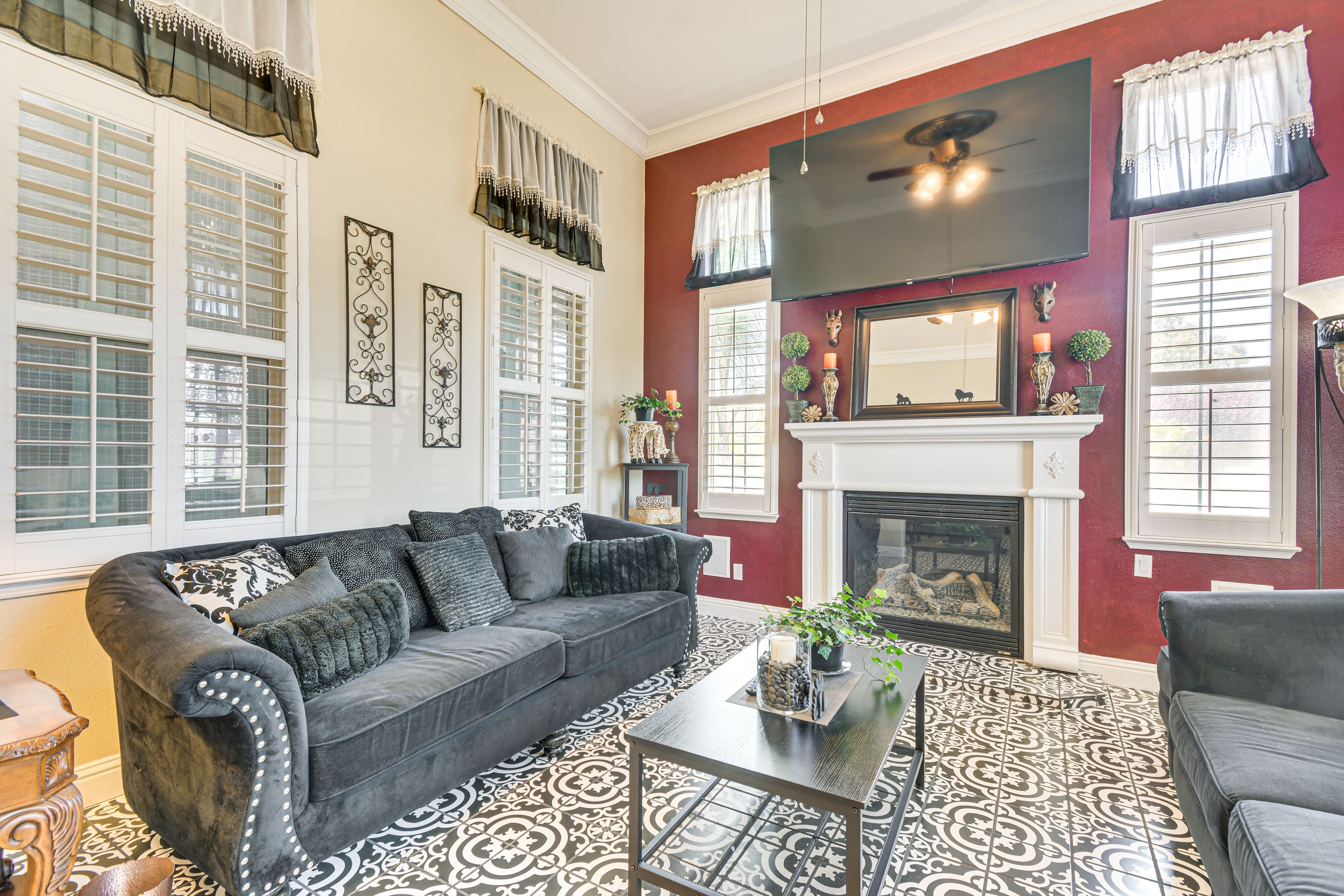 Living Area | 2 Full Sleeper Sofas | TV | Gas Fireplace