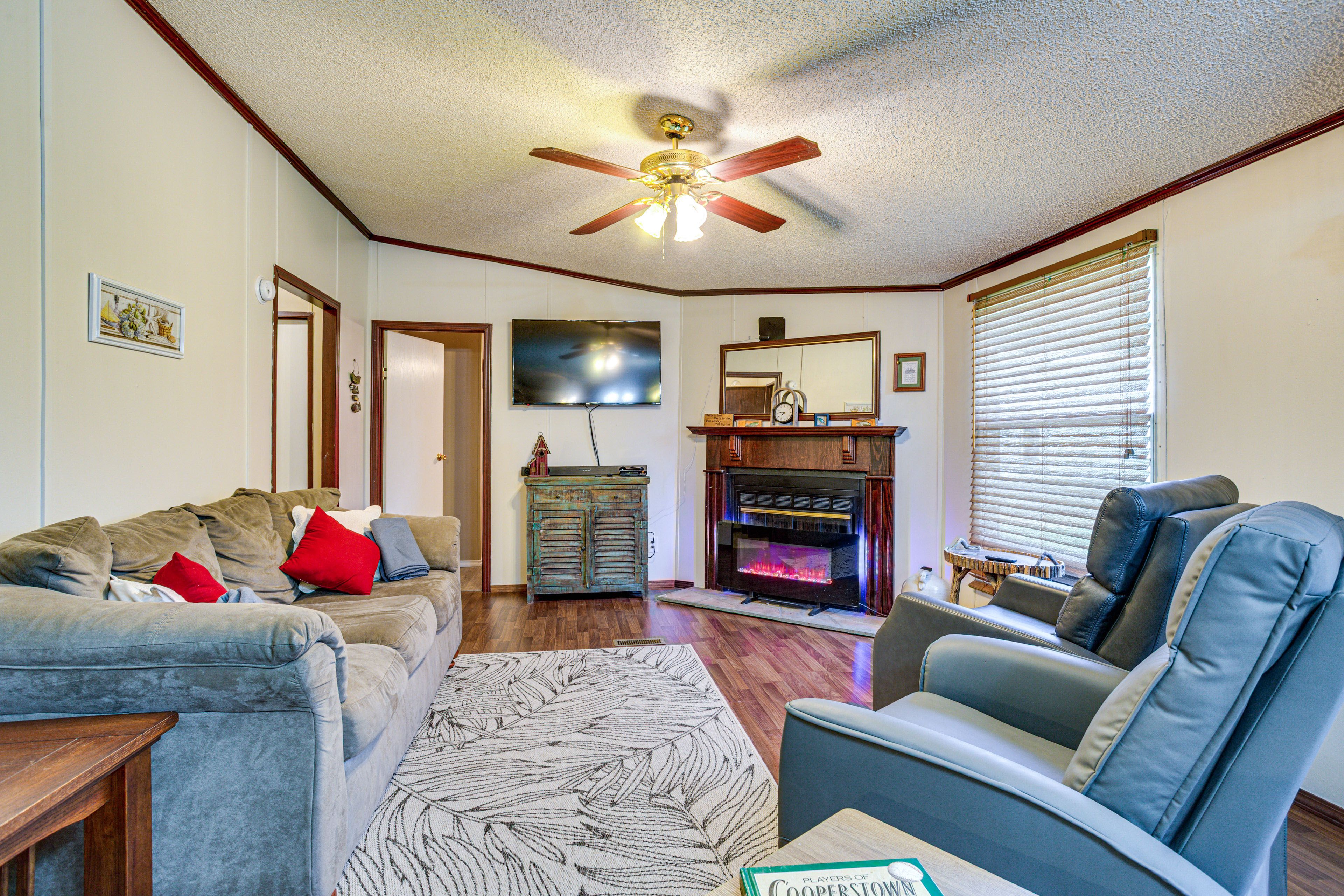 Living Room | Fireplace | Single-Story Home