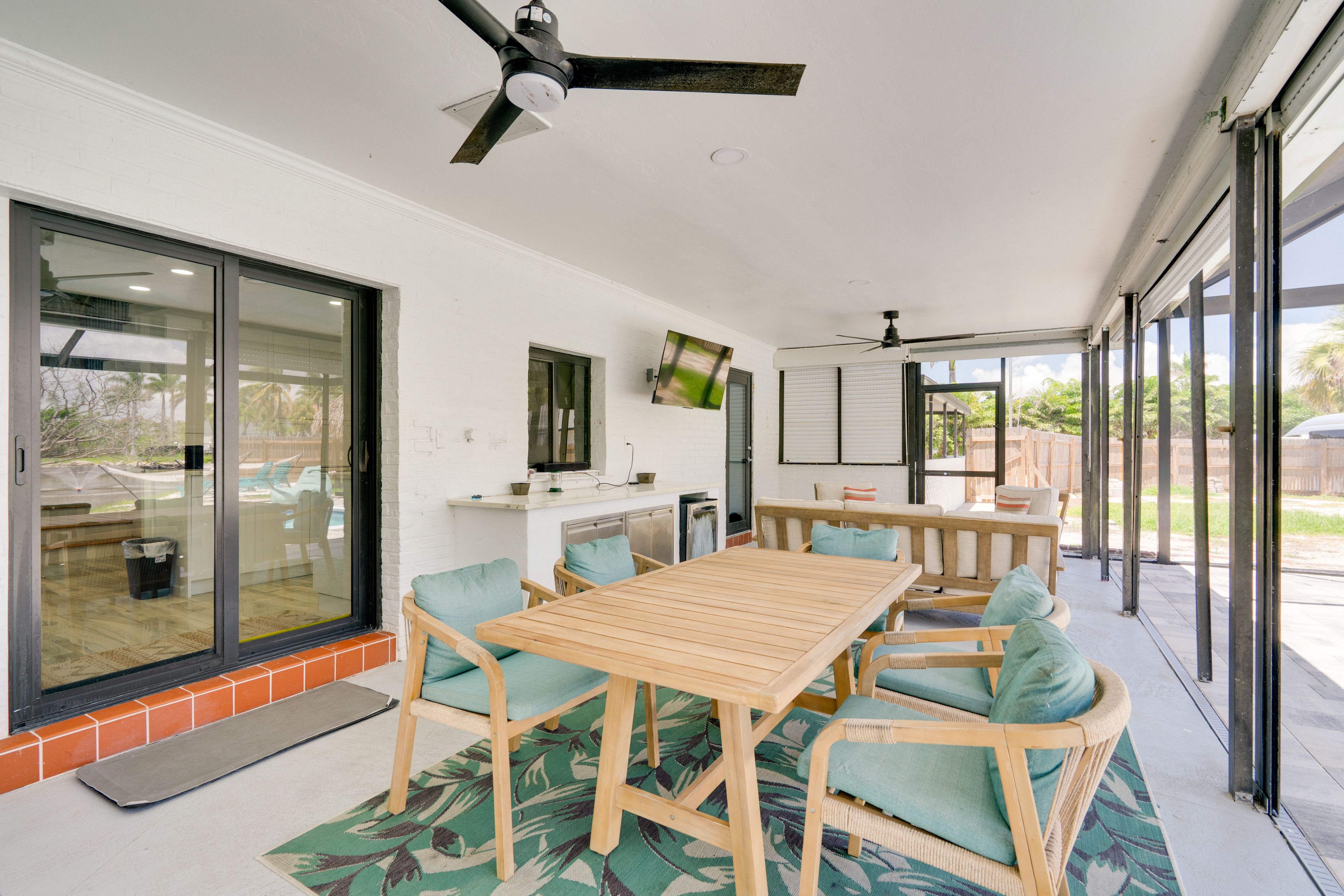 Patio | Outdoor Dining Area | Outdoor Kitchen w/ Gas Grill