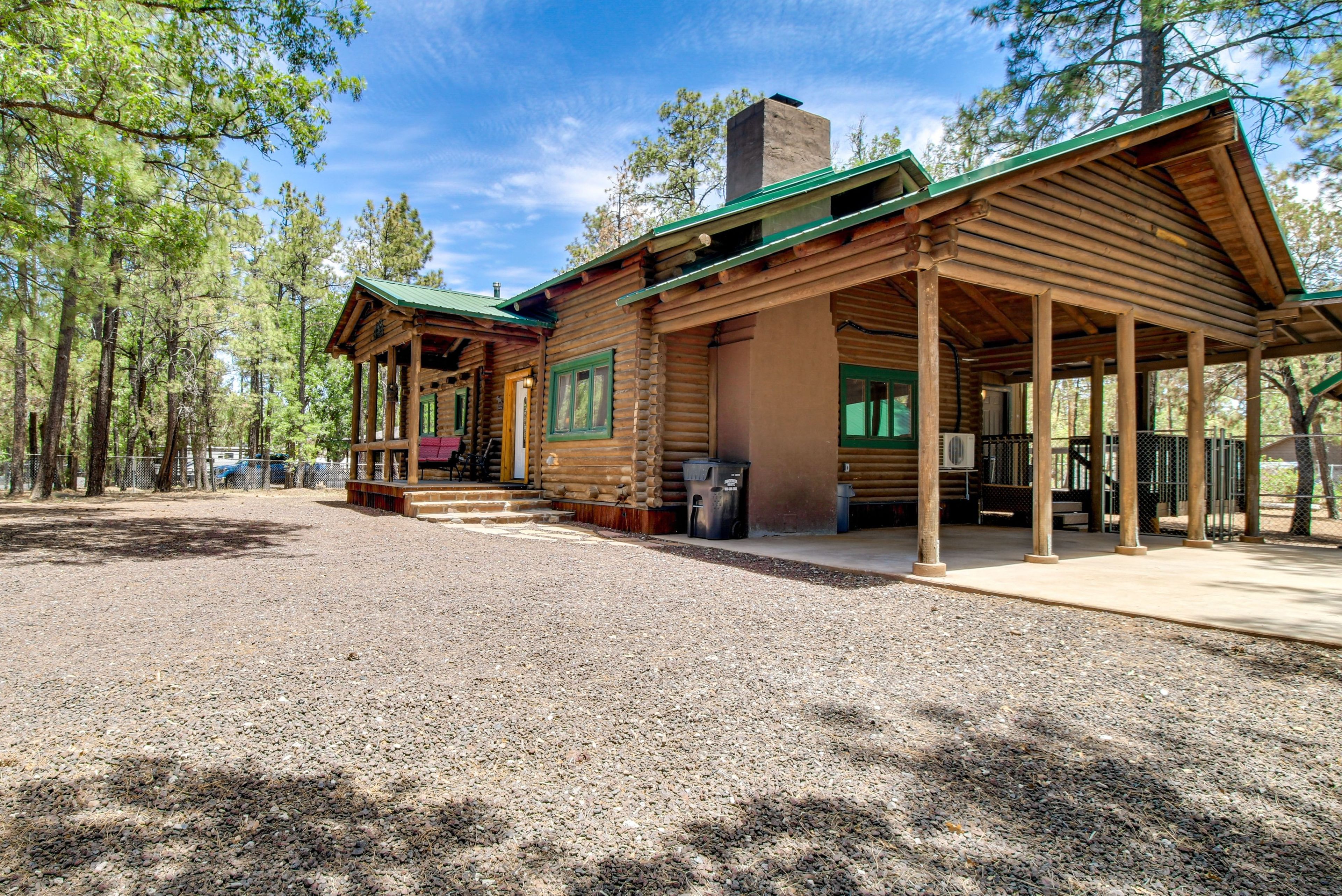 Cabin Exterior | Parking | Carport/Driveway (4 Vehicles)